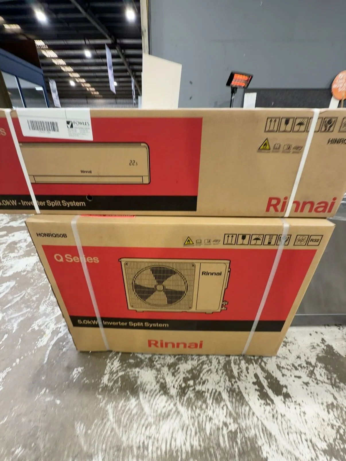 NEW RINNAI Q SERIES 5KW REVERSE CYCLE SPLIT SYSTEM AIR CONDITIONER, HINRQ50B/HORQ50B SOLD AS IS NO WARRANTY NEW RINNAI Q SERIES 5KW REVERSE CYCLE SPLIT SYSTEM AIR CONDITIONER, HINRQ50B/HORQ50B SOLD AS IS NO WARRANTY