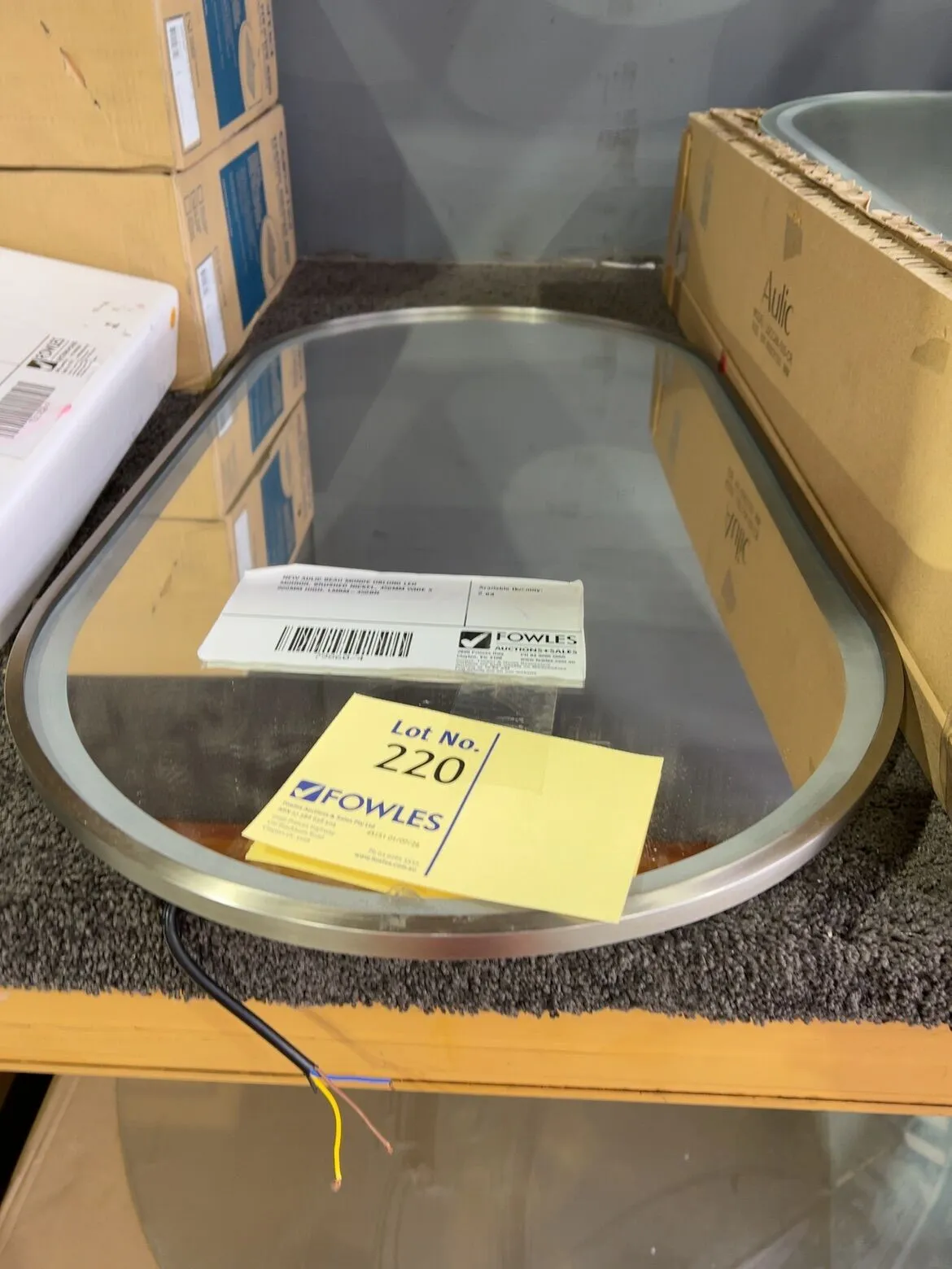 EX DISPLAY AULIC BEAU MONDE OBLONG LED MIRROR, BRUSHED NICKEL, 450MM WIDE X 900MM HIGH, LMBM-450BN EX DISPLAY AULIC BEAU MONDE OBLONG LED MIRROR, BRUSHED NICKEL, 450MM WIDE X 900MM HIGH, LMBM-450BN