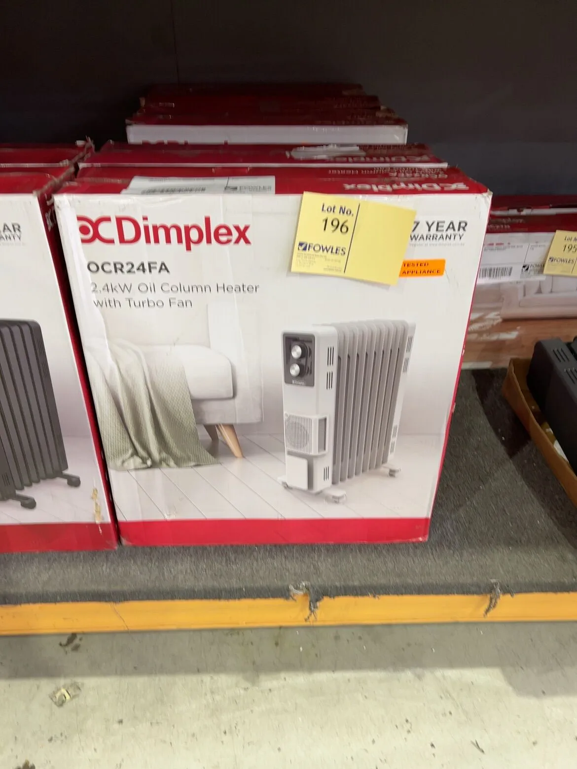 EX DISPLAY DIMPLEX OCR24FA OIL COLUMN HEATER 2.4KW WITH TURBO FAN, 3 MONTH WARRANTY EX DISPLAY DIMPLEX OCR24FA OIL COLUMN HEATER 2.4KW WITH TURBO FAN, 3 MONTH WARRANTY