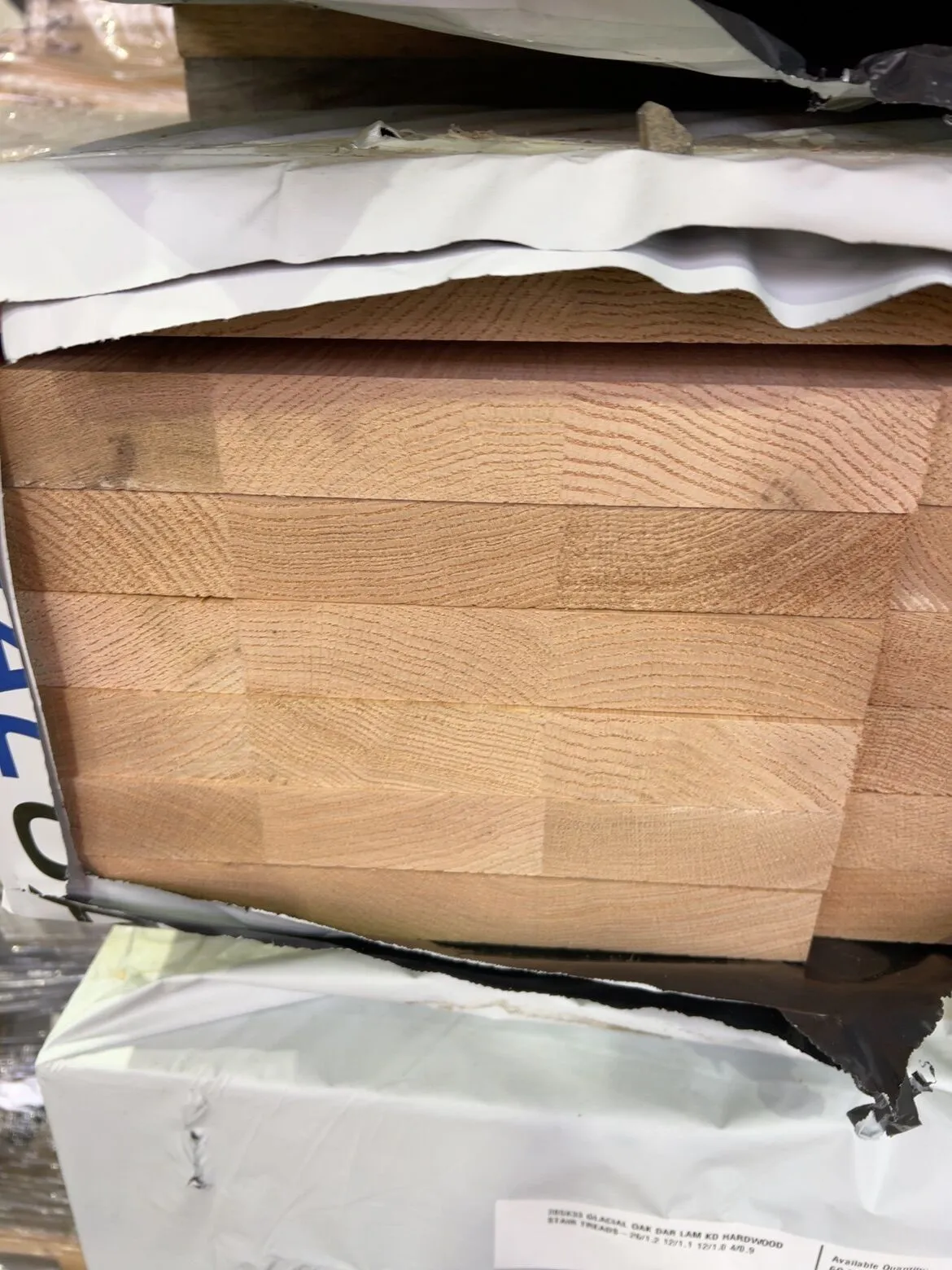 285X33 GLACIAL OAK LAM KD HARDWOOD STAIR TREADS-5/1.2 7/1.1 6/1.0 3/0.9 285X33 GLACIAL OAK LAM KD HARDWOOD STAIR TREADS-5/1.2 7/1.1 6/1.0 3/0.9