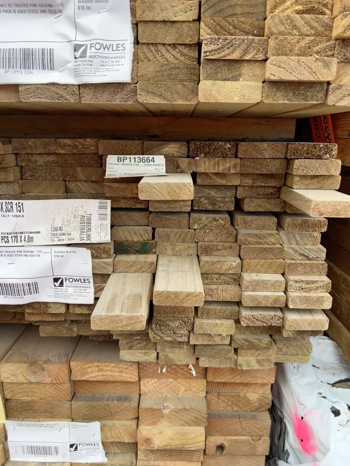70X22 TAN E H3 TREATED PINE DECKING-170/4.8 (THIS PACK IS AGED STOCK AND SOLD AS IS) 70X22 TAN E H3 TREATED PINE DECKING-170/4.8 (THIS PACK IS AGED STOCK AND SOLD AS IS)