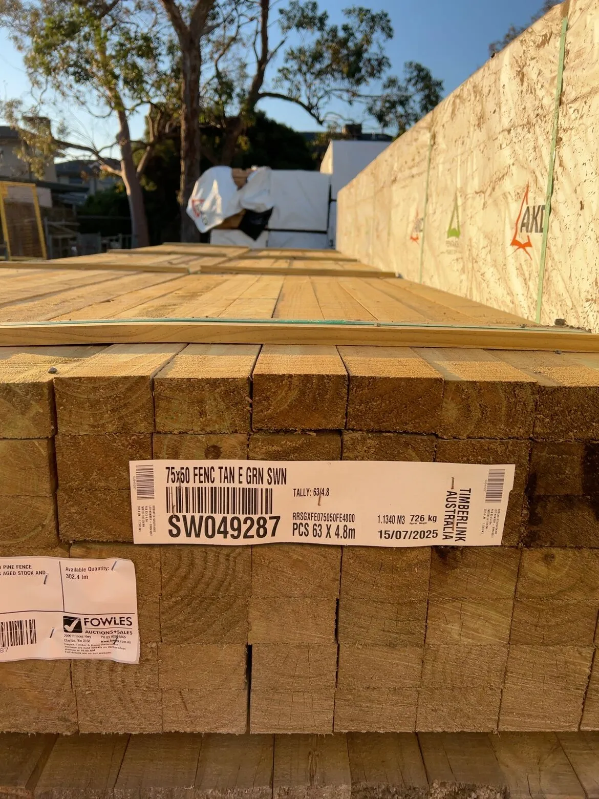 75X50 SAWN TAN E TREATED PINE FENCE RAILS-63/4.8 (THIS PACK IS AGED STOCK AND SOLD AS IS) 75X50 SAWN TAN E TREATED PINE FENCE RAILS-63/4.8 (THIS PACK IS AGED STOCK AND SOLD AS IS)