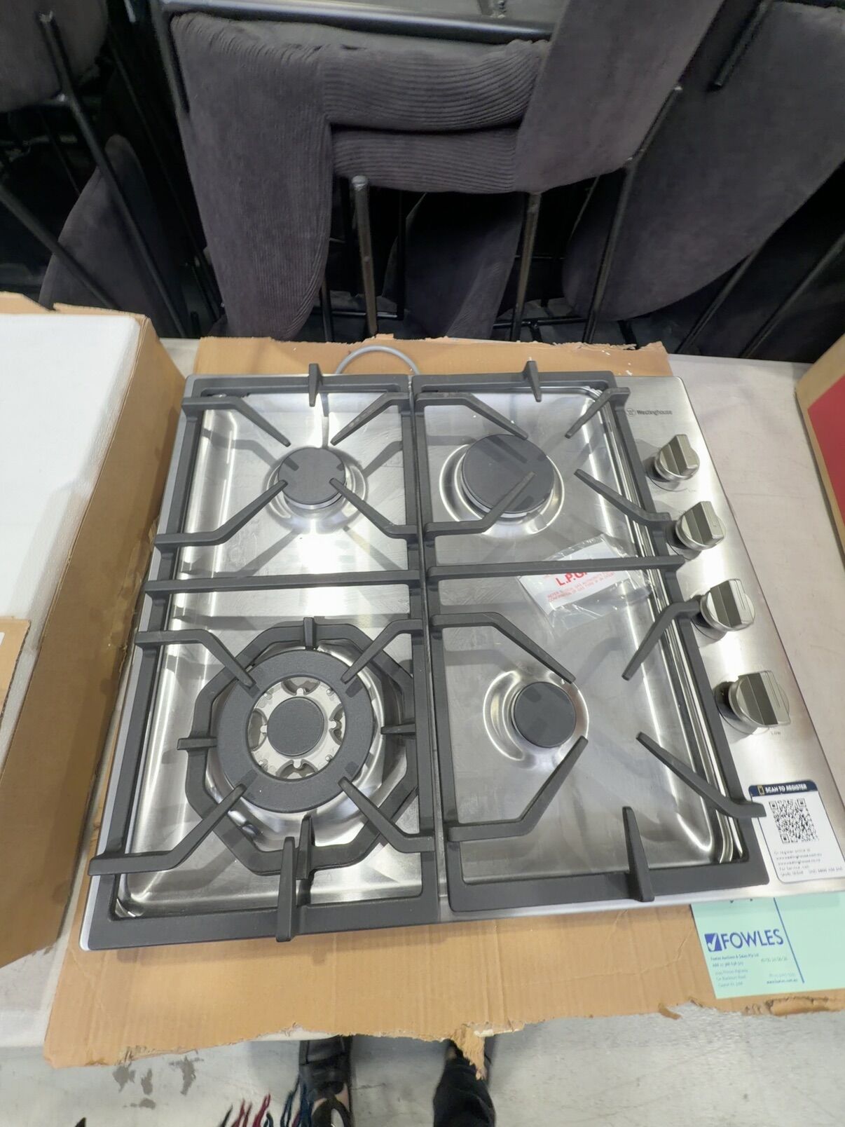 NEW WESTINGHOUSE WHG645SB 600MM GAS COOKTOP, 12 MONTH WARRANTY NEW WESTINGHOUSE WHG645SB 600MM GAS COOKTOP, 12 MONTH WARRANTY