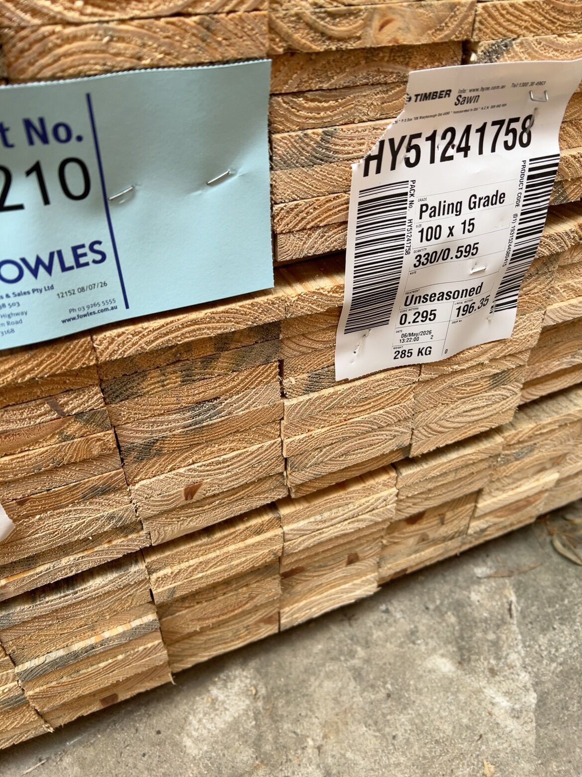 100X15 SAWN PINE-330/0.595 100X15 SAWN PINE-330/0.595