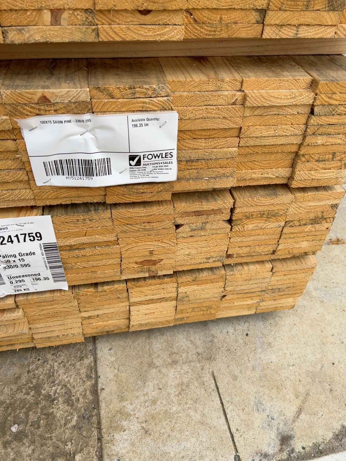 100X15 SAWN PINE-330/0.595 100X15 SAWN PINE-330/0.595