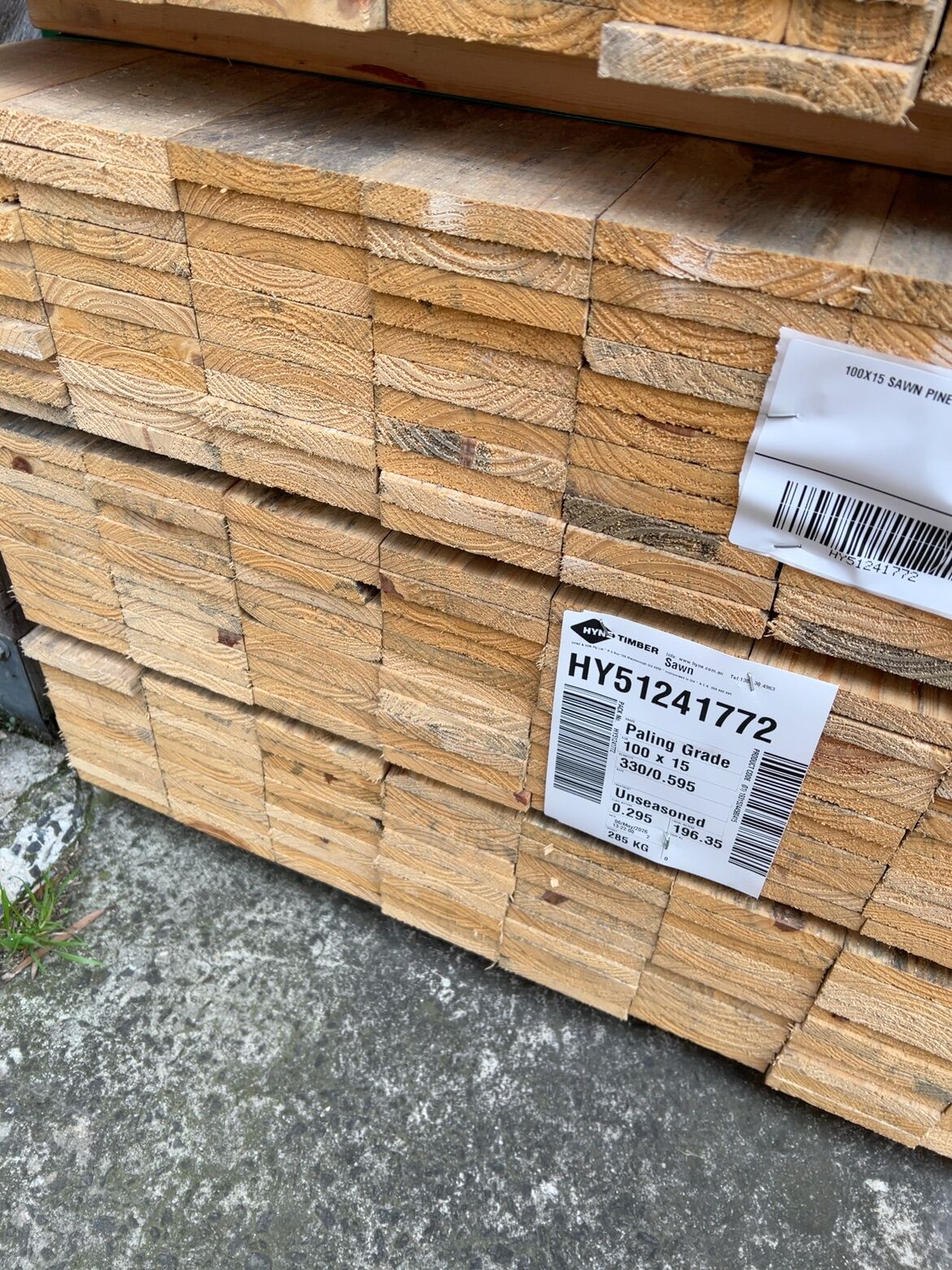 100X15 SAWN PINE-330/0.595 100X15 SAWN PINE-330/0.595