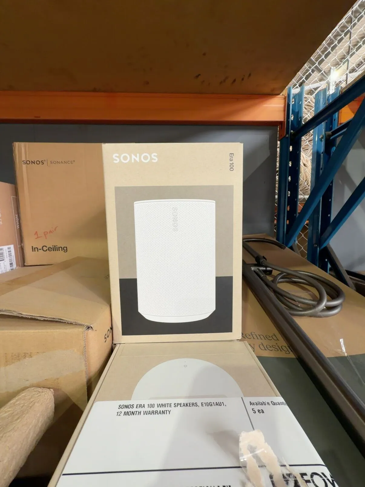 SONOS ERA 100 WHITE SPEAKERS, E10G1AU1, 12 MONTH WARRANTY SONOS ERA 100 WHITE SPEAKERS, E10G1AU1, 12 MONTH WARRANTY