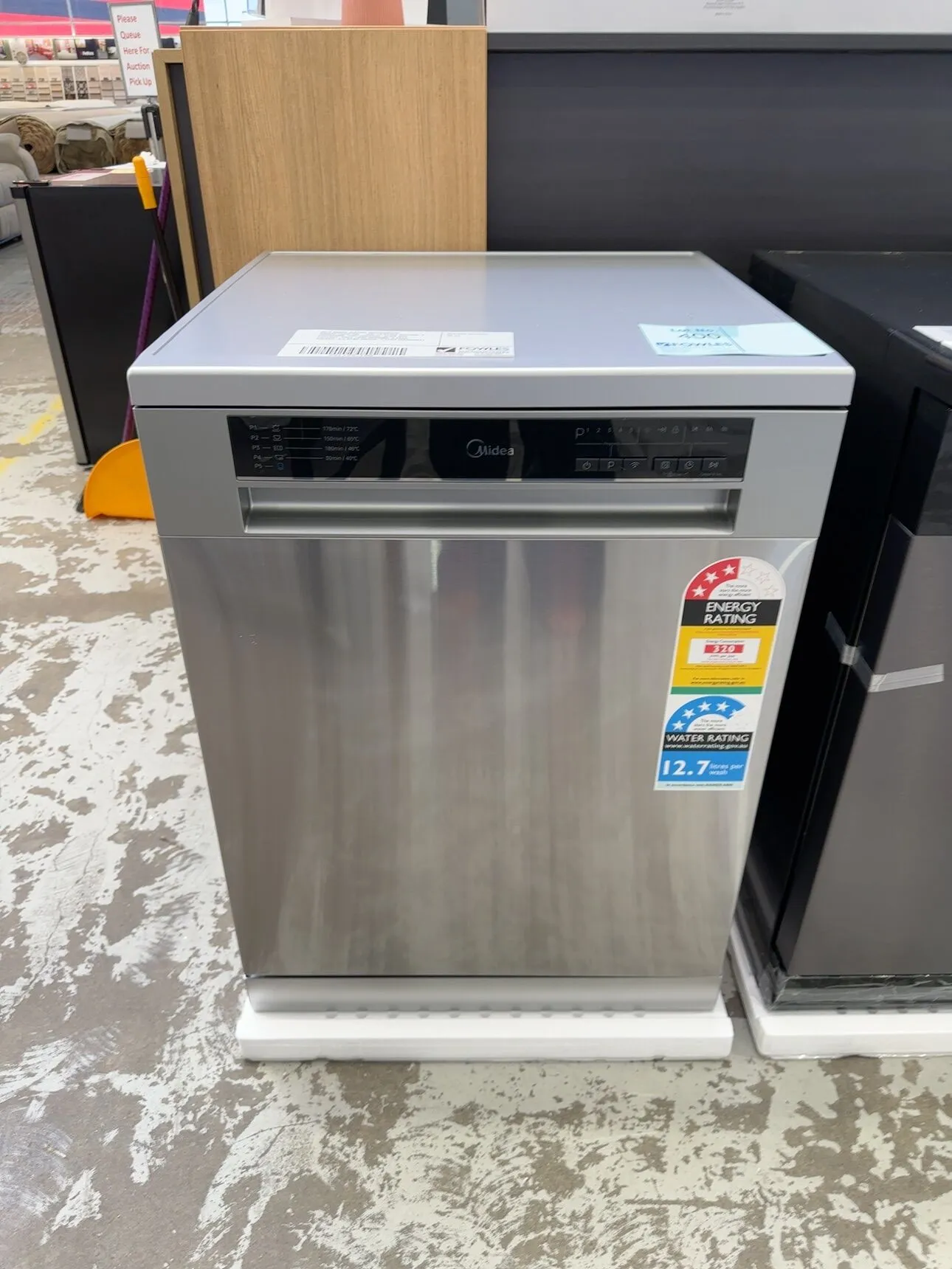 NEW MIDEA S/STEEL DISHWASHER, MDWPF1433F(SS) -WG, 14 PLACE SETTING, 8 PROGRAMS, WIFI CONTROL, SLIDE OUT CUTLERY, HALF LOAD OPTIONS, 3 STAR ENERGY, 4.5 STAR WATER, 2 YEAR WARRANTY NEW MIDEA S/STEEL DISHWASHER, MDWPF1433F(SS) -WG, 14 PLACE SETTING, 8 PROGRAMS, WIFI CONTROL, SLIDE OUT CUTLERY, HALF LOAD OPTIONS, 3 STAR ENERGY, 4.5 STAR WATER, 2 YEAR WARRANTY