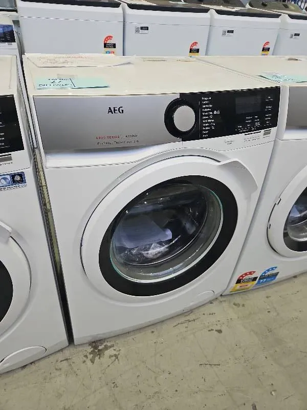 AEG 8kg 6000 SERIES FRONT LOAD WASHING MACHINE WITH PROSENSE TECHNOLOGY, 1400 SPIN SPEED, 10 WASH PROGRAMS, STEAM REFRESH OPTION, WOOLMARK BLUE CERTIFICATION, ULTRA QUICK PROGRAM, AQUA CONTROL SYSTEM, MODEL LF6ES8431A **3 YEAR MANUFACTURER WARRANTY** AEG 8kg 6000 SERIES FRONT LOAD WASHING MACHINE WITH PROSENSE TECHNOLOGY, 1400 SPIN SPEED, 10 WASH PROGRAMS, STEAM REFRESH OPTION, WOOLMARK BLUE CERTIFICATION, ULTRA QUICK PROGRAM, AQUA CONTROL SYSTEM, MODEL LF6ES8431A **3 YEAR MANUFACTURER WARRANTY**