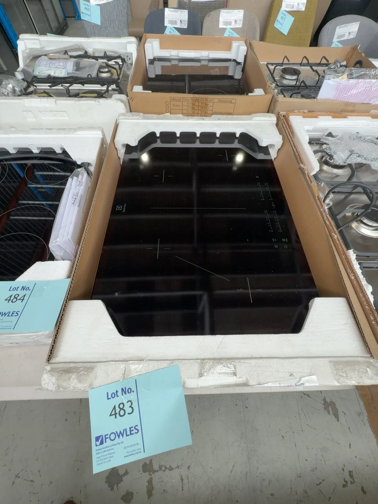 NEW ELECTROLUX EHI845BB 800MM INDUCTION COOKTOP, FEATURES 4 MAXISENSE INDUCTION ZONES, 14 STAGE POWER CONTROL RRP$1813, SOLD AS IS NO WARRANTY NEW ELECTROLUX EHI845BB 800MM INDUCTION COOKTOP, FEATURES 4 MAXISENSE INDUCTION ZONES, 14 STAGE POWER CONTROL RRP$1813, SOLD AS IS NO WARRANTY