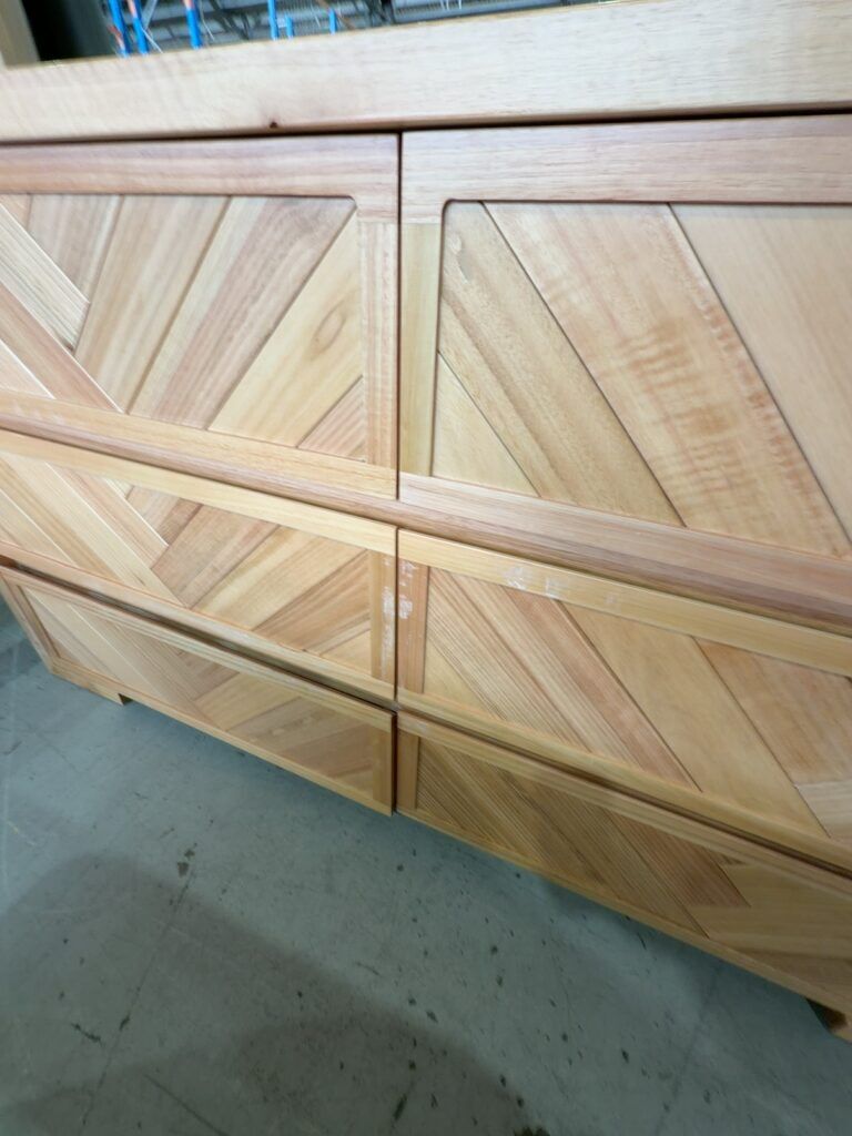 EX DISPLAY EVA MESSMATE DRESSER, CURVED HERRINGBONE DESIGNM SOLD AS IS ...