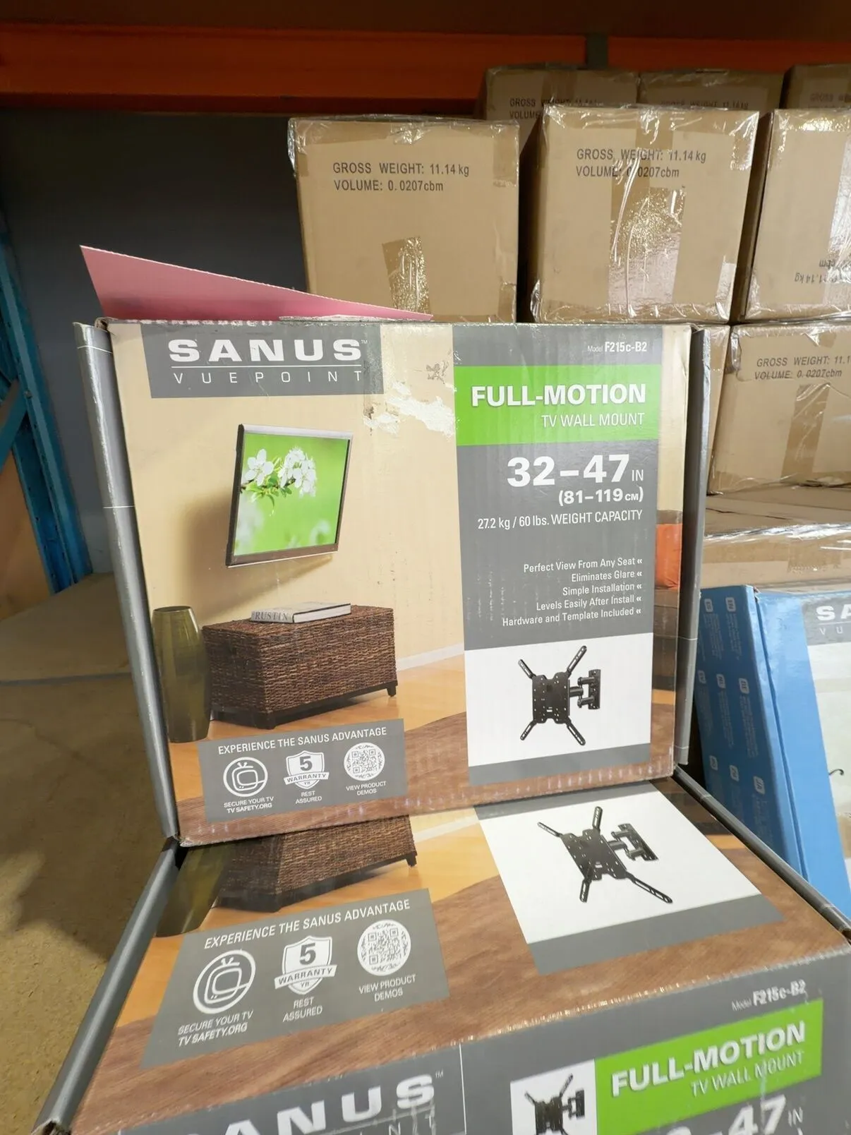 NEW SANUS F 215C-B2, FULL MOTION TV WALL MOUNT, EXTENDS TO 39CM, SWIVEL 45 DEGREE, FITS MOST FLAT PANEL TV 32" TO 47", RRP$159.00 NEW SANUS F 215C-B2, FULL MOTION TV WALL MOUNT, EXTENDS TO 39CM, SWIVEL 45 DEGREE, FITS MOST FLAT PANEL TV 32" TO 47", RRP$159.00