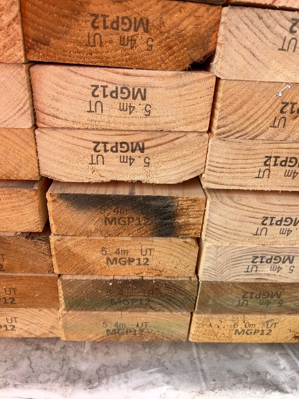 140X45 MGP12 PINE-70/5.4 (THIS PACK IS AGED STOCK AND SOLD AS IS) 140X45 MGP12 PINE-70/5.4 (THIS PACK IS AGED STOCK AND SOLD AS IS)