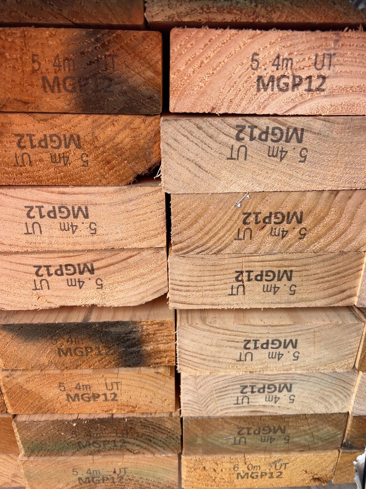 140X45 MGP12 PINE-70/5.4 (THIS PACK IS AGED STOCK AND SOLD AS IS) 140X45 MGP12 PINE-70/5.4 (THIS PACK IS AGED STOCK AND SOLD AS IS)
