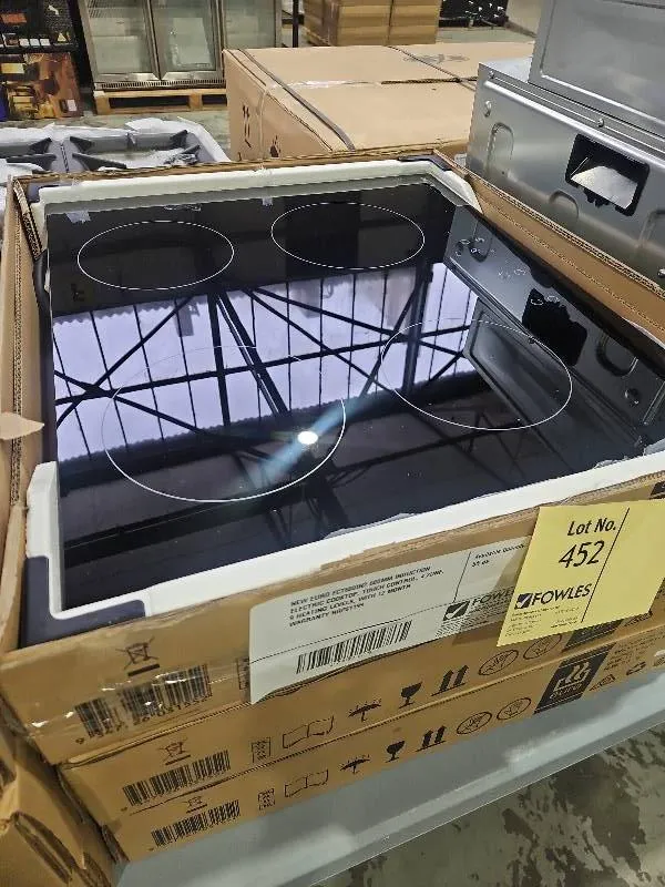 NEW EURO ECT600IN2 600MM INDUCTION ELECTRIC COOKTOP, TOUCH CONTROL, 4 ZONE, 9 HEATING LEVELS, WITH 12 MONTH WARRANTY RRP$1199 NEW EURO ECT600IN2 600MM INDUCTION ELECTRIC COOKTOP, TOUCH CONTROL, 4 ZONE, 9 HEATING LEVELS, WITH 12 MONTH WARRANTY RRP$1199