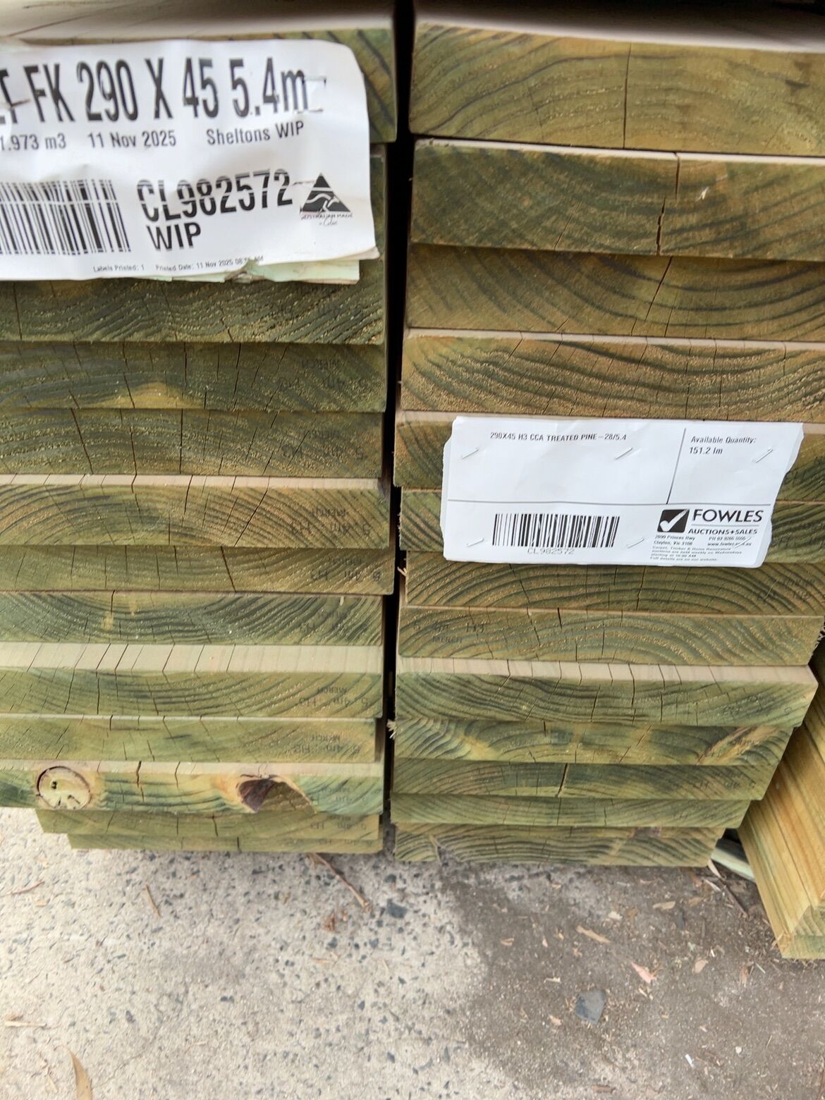 290X45 H3 CCA TREATED PINE-28/5.4 290X45 H3 CCA TREATED PINE-28/5.4
