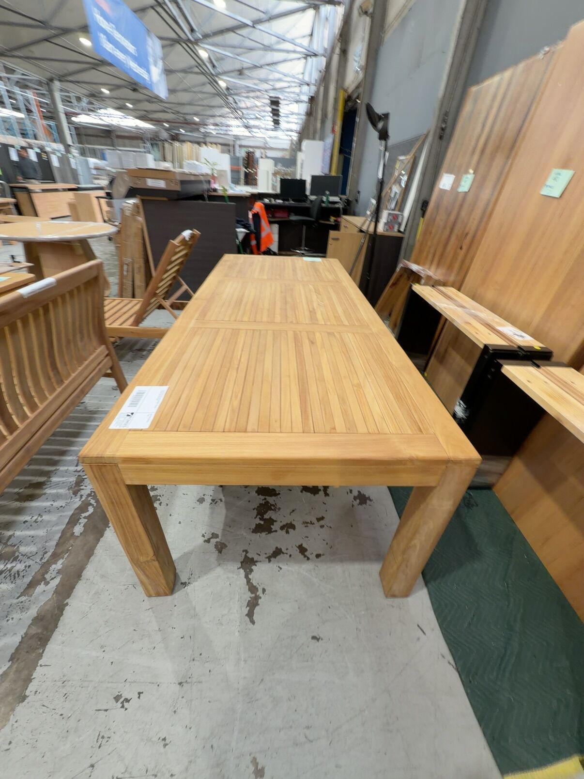 NEW PLANTATION TEAK 2400MM X 1000MM DINING TABLE RRP$2290 NEW PLANTATION TEAK 2400MM X 1000MM DINING TABLE RRP$2290