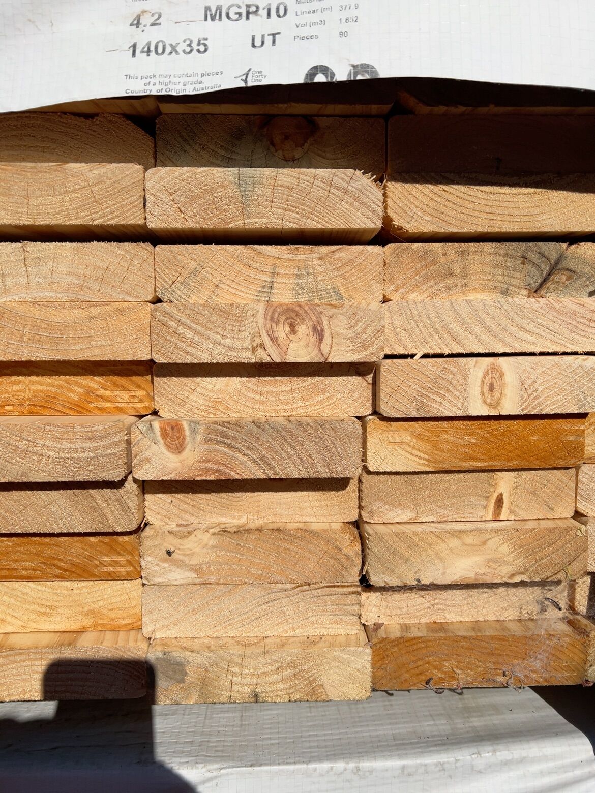 140X35 MGP10 PINE-90/4.2 (THIS PACK IS AGED STOCK AND SOLD AS IS) 140X35 MGP10 PINE-90/4.2 (THIS PACK IS AGED STOCK AND SOLD AS IS)