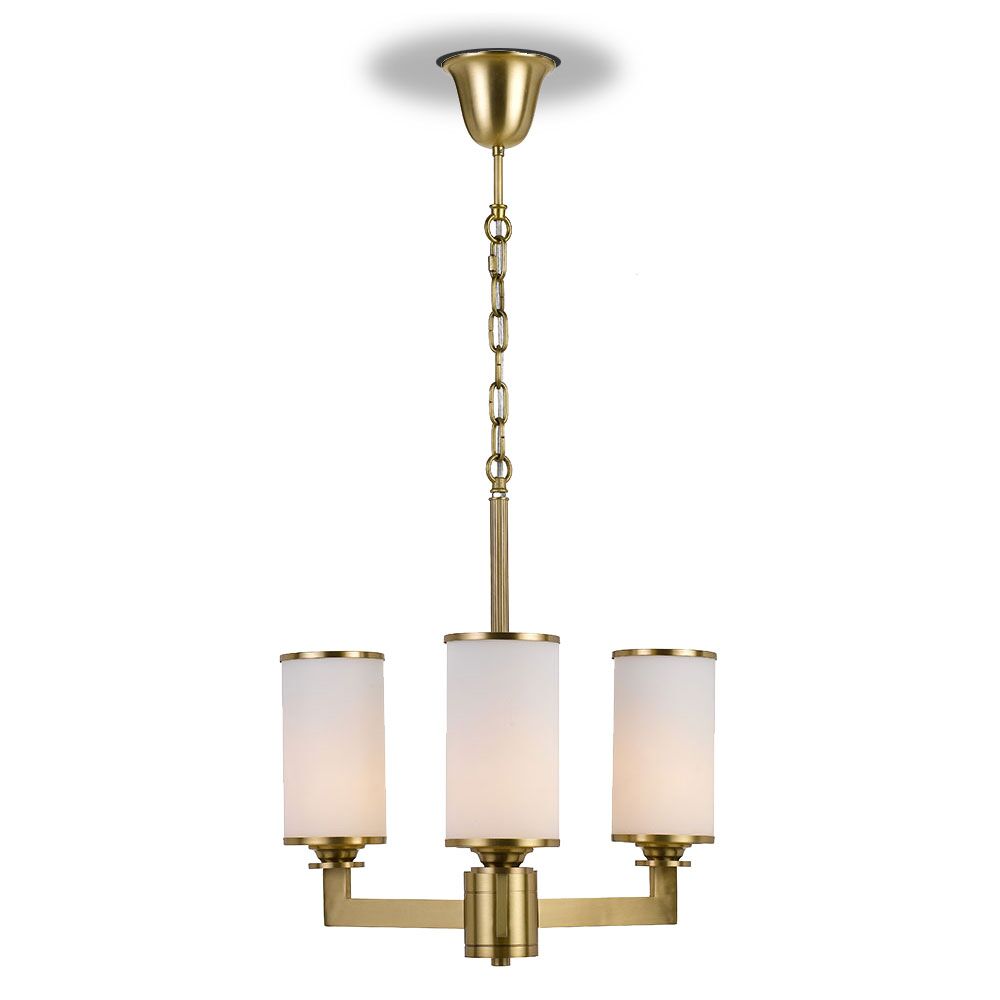 NEW DESIGNER LIGHTING - AHERN 3 LIGHT PENDANT, SOLID BRASS RRP$899 NEW DESIGNER LIGHTING - AHERN 3 LIGHT PENDANT, SOLID BRASS RRP$899