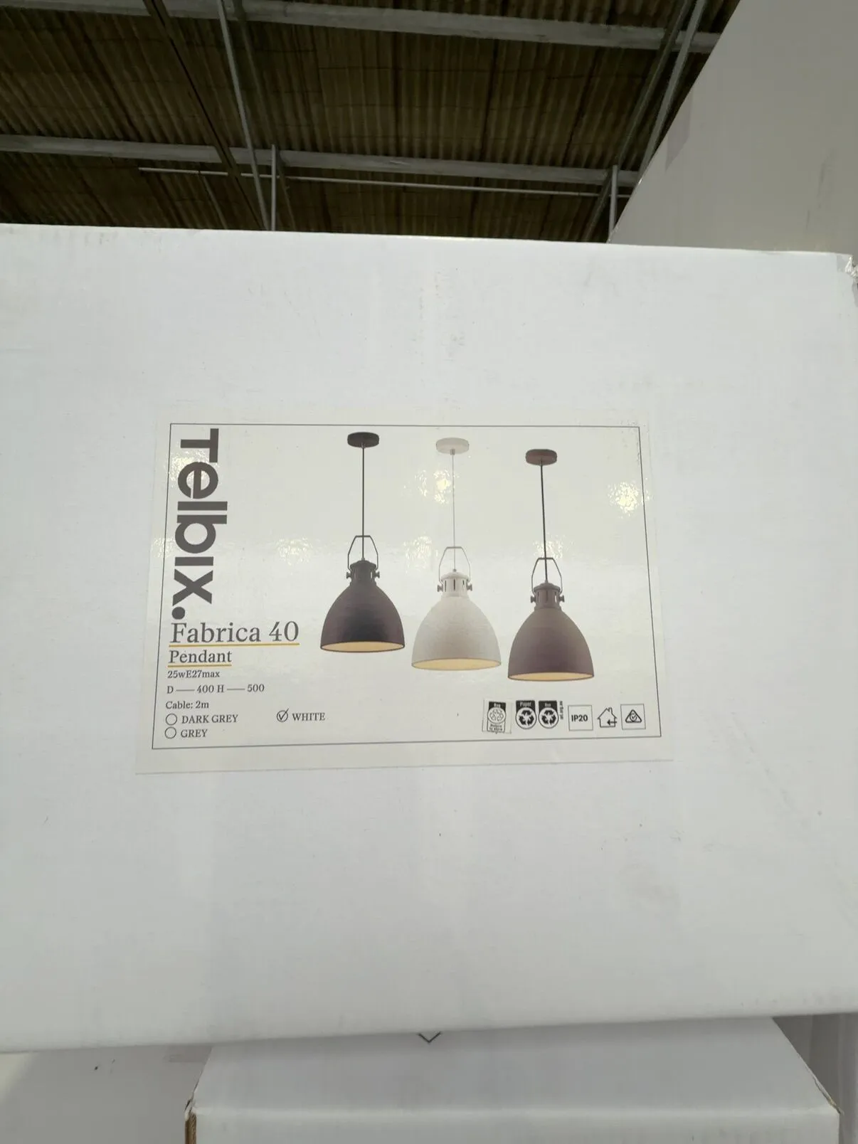 PALLET OF NEW ASSORTED DESIGNER LIGHTING INCLUDING NEW HAMPTON STYLE REESE BLACK EXTERIOR WALL LIGHT RRP$259 EACH & WHITE FABRICA PENDANT LIGHT RRP$120 EACH PALLET OF NEW ASSORTED DESIGNER LIGHTING INCLUDING NEW HAMPTON STYLE REESE BLACK EXTERIOR WALL LIGHT RRP$259 EACH & WHITE FABRICA PENDANT LIGHT RRP$120 EACH