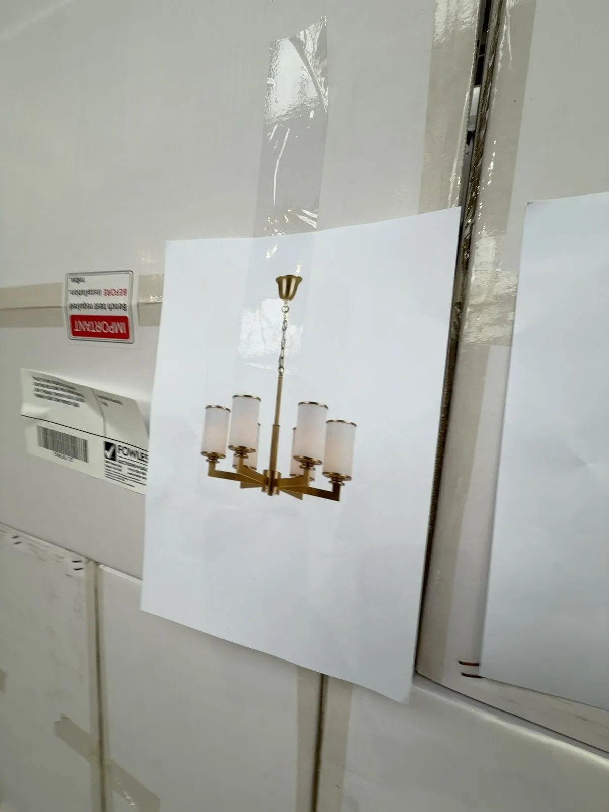 PALLET OF NEW ASSORTED DESIGNER LIGHTING INCLUDING NEW AHERN BRASS 6 LIGHT PENDANT RRP$849 EACH & BLACK FARBON FLOOR LAMP RRP$89 EACH PALLET OF NEW ASSORTED DESIGNER LIGHTING INCLUDING NEW AHERN BRASS 6 LIGHT PENDANT RRP$849 EACH & BLACK FARBON FLOOR LAMP RRP$89 EACH