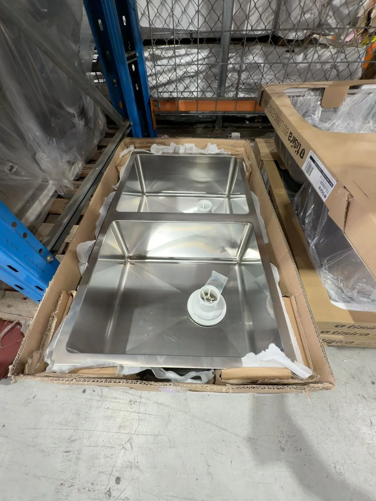 NEW S/STEEL DOUBLE BOWL SINK MS203B SOLD AS IS NO WARRANTY NEW S/STEEL DOUBLE BOWL SINK MS203B SOLD AS IS NO WARRANTY