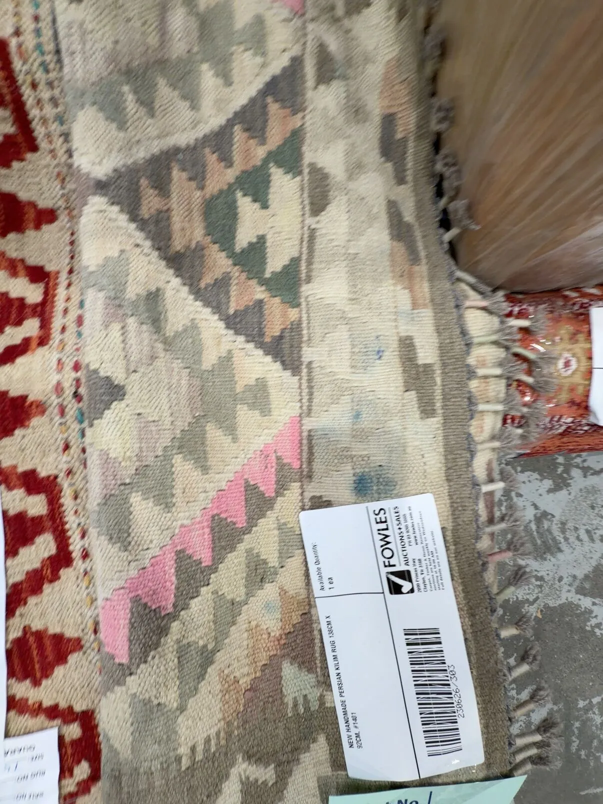 NEW HANDMADE PERSIAN KILIM RUG 138CM X 92CM, #1401 NEW HANDMADE PERSIAN KILIM RUG 138CM X 92CM, #1401