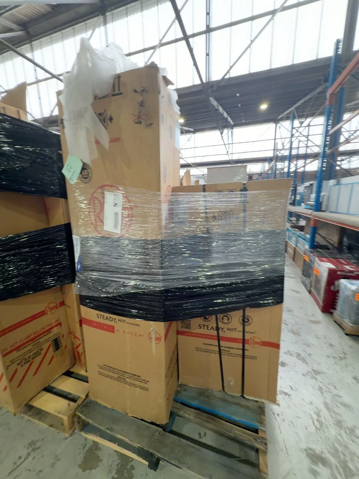 PALLET OF RHEEM HOT WATER SYSTEMS, SOLD AS IS NO WARRANTY PALLET OF RHEEM HOT WATER SYSTEMS, SOLD AS IS NO WARRANTY
