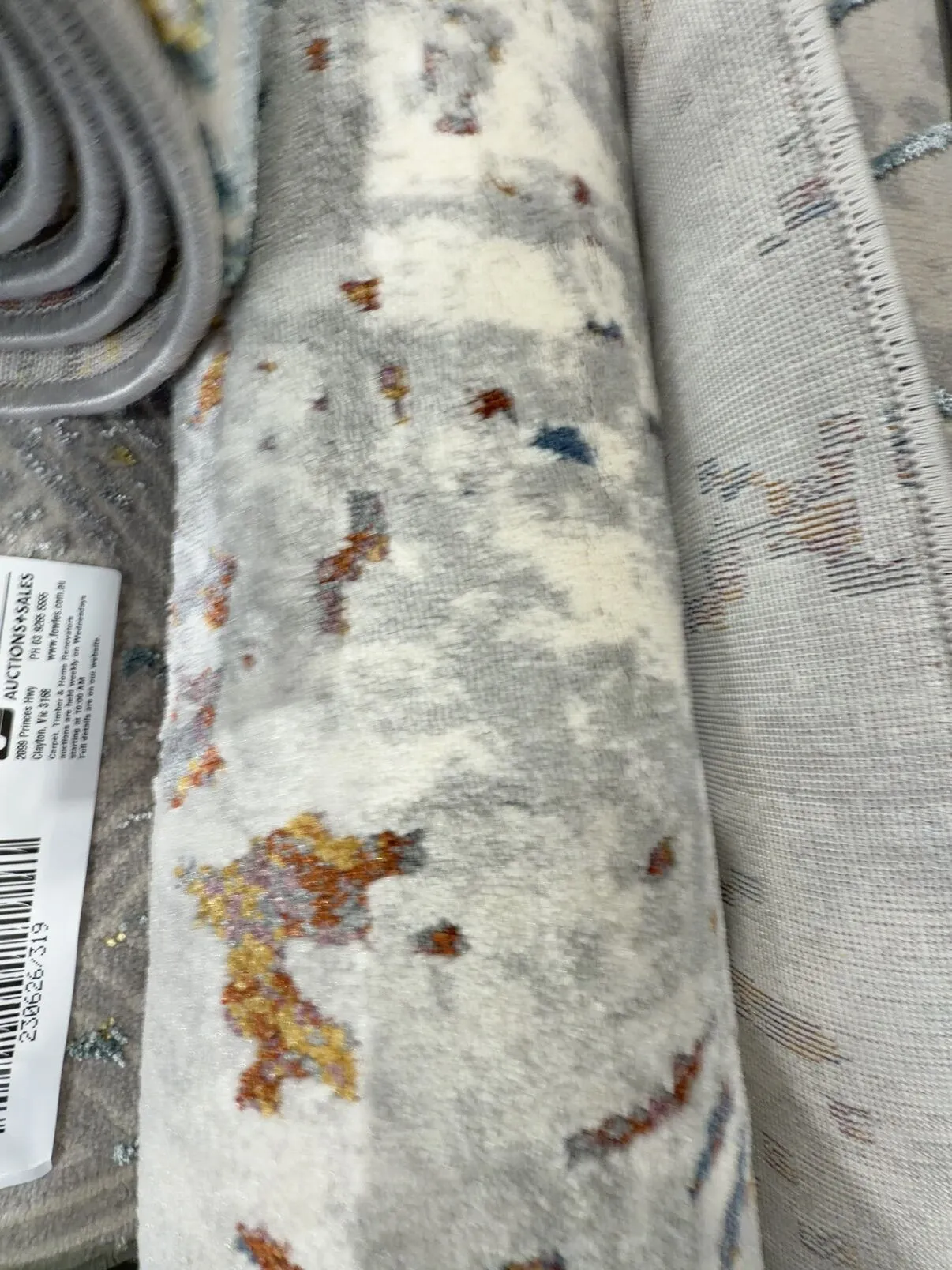 NEW MACHINE MADE MODERN RUG 230CM X 160CM, VALENCIA WHITE/BLUE NEW MACHINE MADE MODERN RUG 230CM X 160CM, VALENCIA WHITE/BLUE