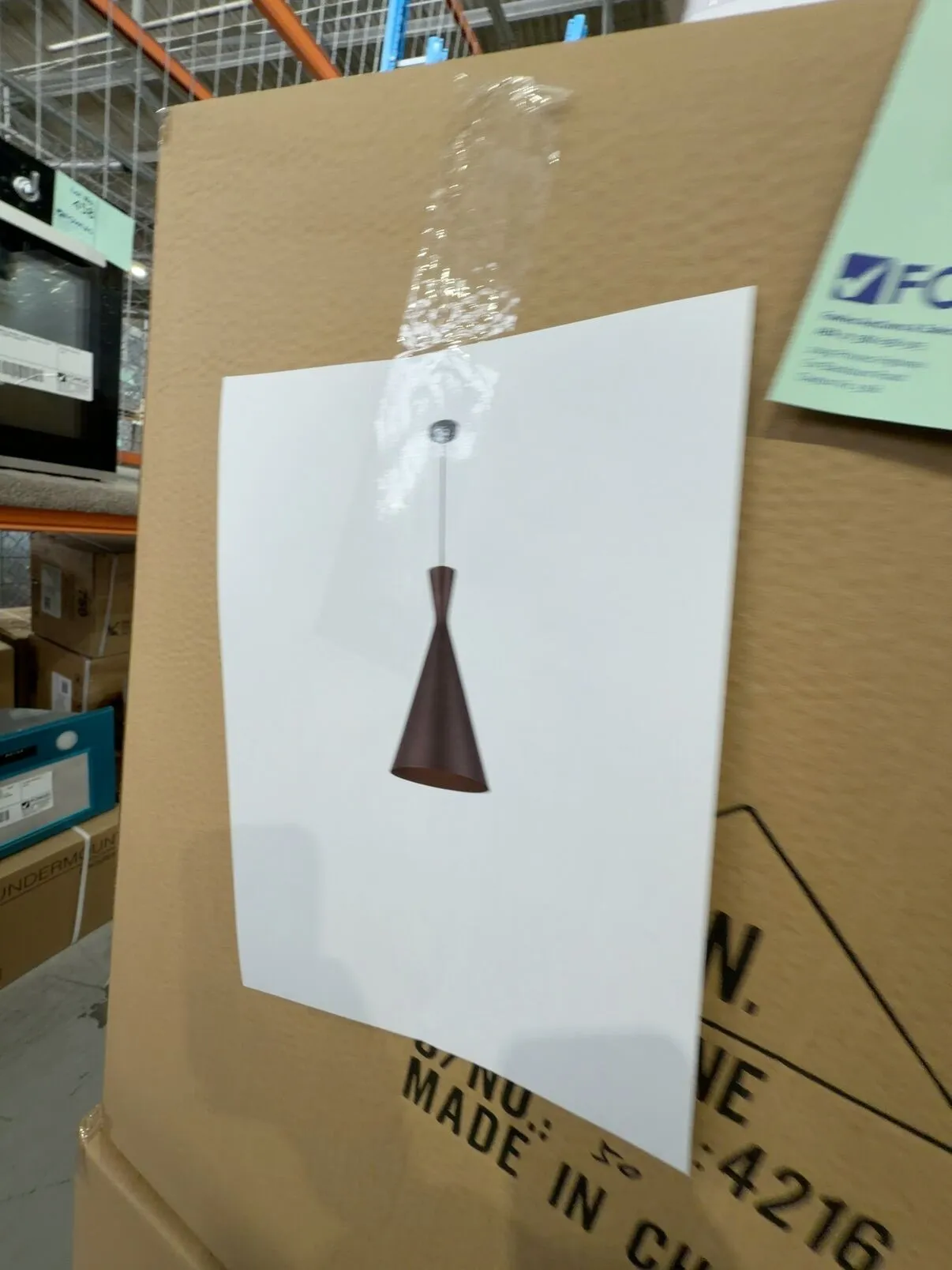 PALLET OF ASSORTED LIGHTING INCLUDING FLERO BRONZE PENDANT LIGHTS AND FULCRUM 60CM OYSTER LIGHTS, SOLD AS IS PALLET OF ASSORTED LIGHTING INCLUDING FLERO BRONZE PENDANT LIGHTS AND FULCRUM 60CM OYSTER LIGHTS, SOLD AS IS