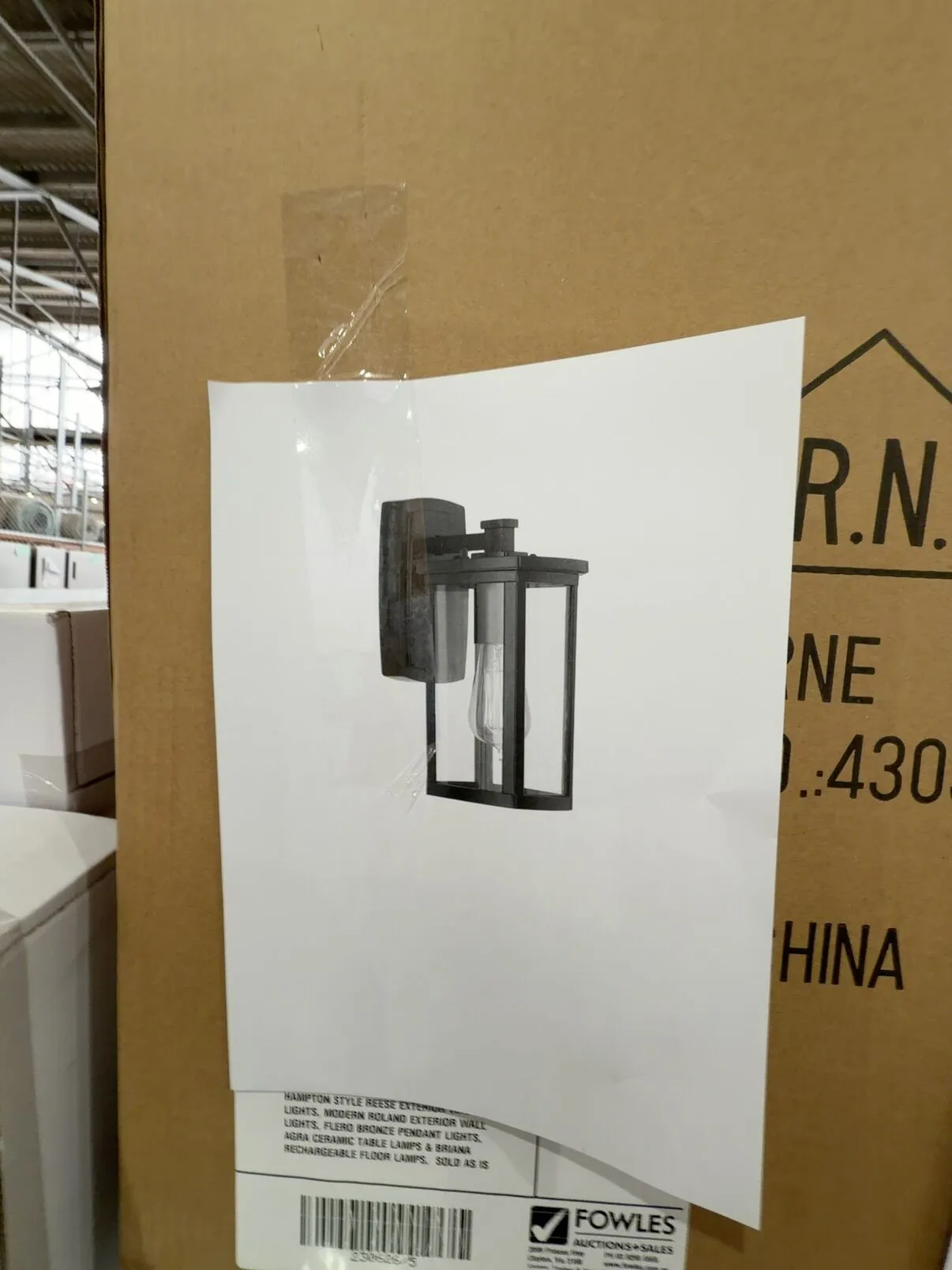PALLET OF ASSORTED LIGHTING INCLUDING HAMPTON STYLE REESE EXTERIOR WALL LIGHTS, MODERN ROLAND EXTERIOR WALL LIGHTS, FLERO BRONZE PENDANT LIGHTS, AGRA CERAMIC TABLE LAMPS & BRIANA RECHARGEABLE FLOOR LAMPS, SOLD AS IS PALLET OF ASSORTED LIGHTING INCLUDING HAMPTON STYLE REESE EXTERIOR WALL LIGHTS, MODERN ROLAND EXTERIOR WALL LIGHTS, FLERO BRONZE PENDANT LIGHTS, AGRA CERAMIC TABLE LAMPS & BRIANA RECHARGEABLE FLOOR LAMPS, SOLD AS IS