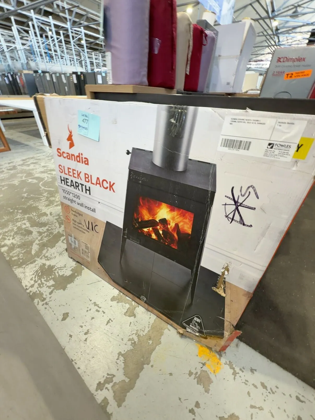 SCANDIA CERAMIC HEARTH 1050MM X 1200MM, SCHPC105L, SOLD AS IS, DAMAGED BOX SCANDIA CERAMIC HEARTH 1050MM X 1200MM, SCHPC105L, SOLD AS IS, DAMAGED BOX