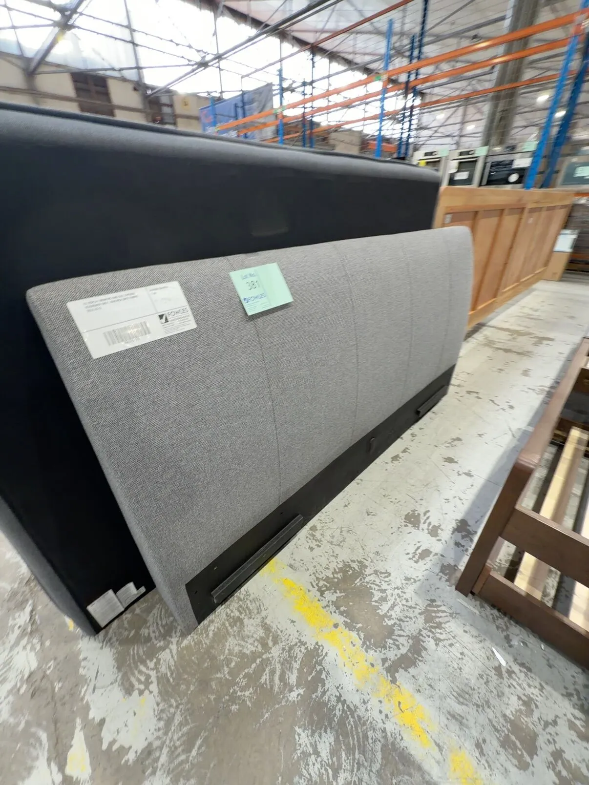 EX DISPLAY MEMPHIS KING SIZE TAPERED HEADBOARD ONLY, WARWICK ONYX FABRIC SOLD AS IS EX DISPLAY MEMPHIS KING SIZE TAPERED HEADBOARD ONLY, WARWICK ONYX FABRIC SOLD AS IS