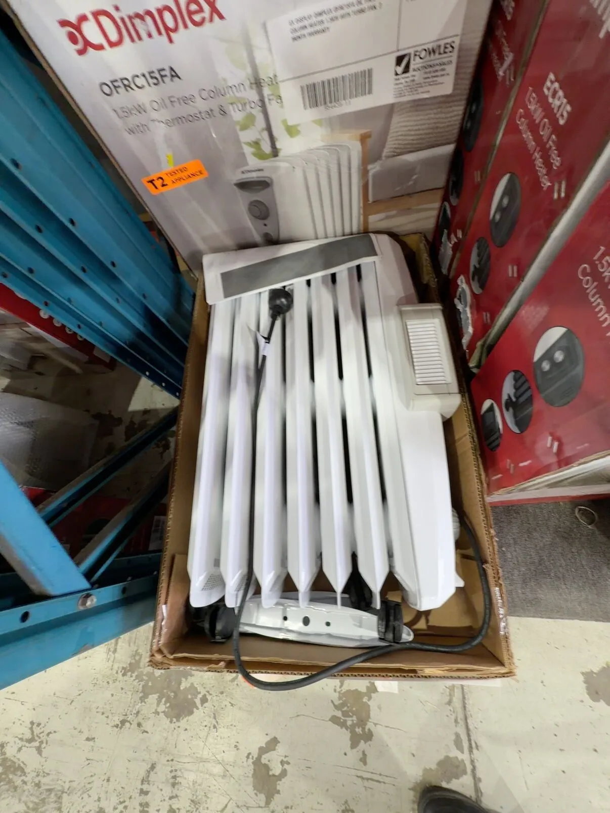 BOX DAMAGE STOCK - DIMPLEX 1.5KW OIL FREE COLUMN HEATER WITH FAN, OFRC15FA, 3 MONTH WARRANTY BOX DAMAGE STOCK - DIMPLEX 1.5KW OIL FREE COLUMN HEATER WITH FAN, OFRC15FA, 3 MONTH WARRANTY
