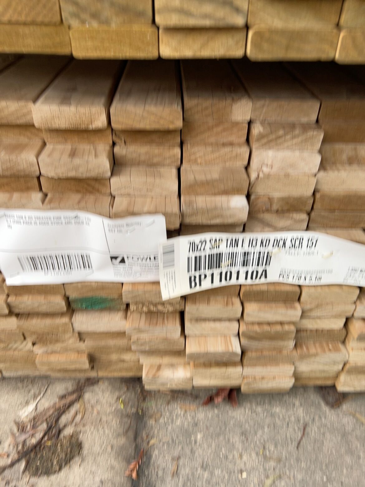 70X22 TAN E H3 TREATED PINE DECKING-170/5.1 (THIS PACK IS AGED STOCK AND SOLD AS IS) 70X22 TAN E H3 TREATED PINE DECKING-170/5.1 (THIS PACK IS AGED STOCK AND SOLD AS IS)