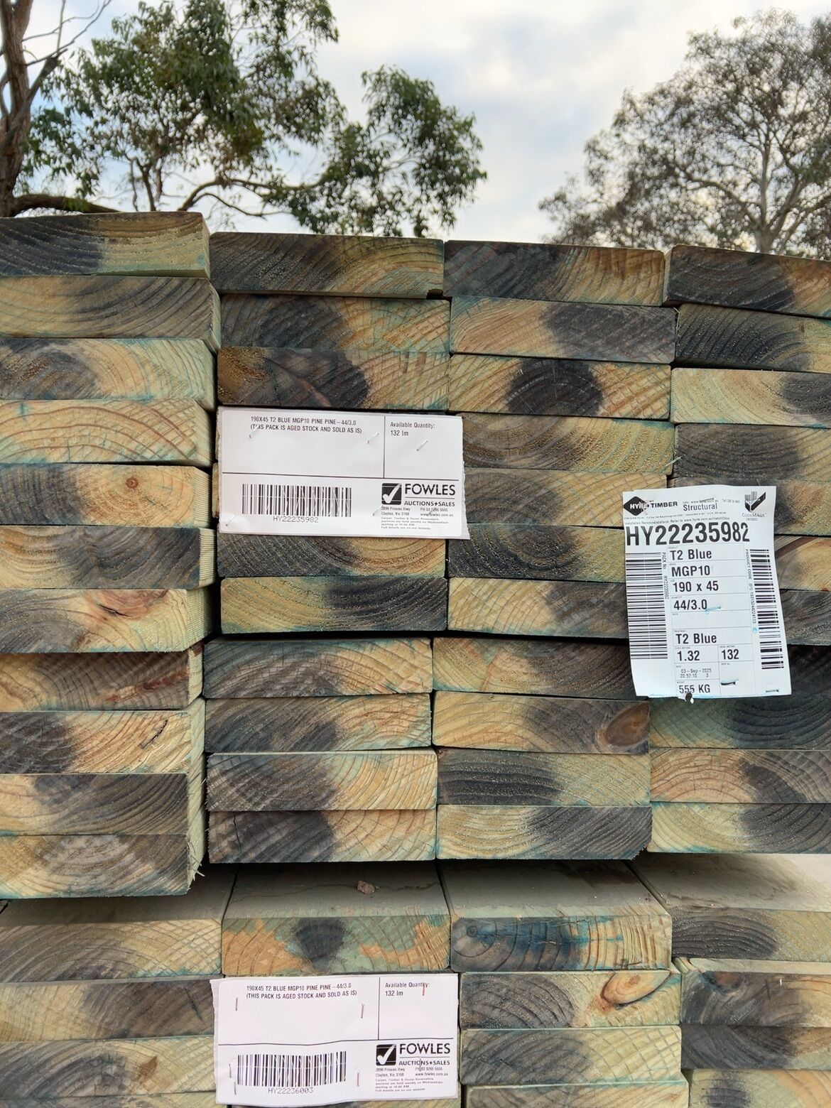 190X45 T2 BLUE MGP10 PINE PINE-44/3.0 (THIS PACK IS AGED STOCK AND SOLD AS IS) 190X45 T2 BLUE MGP10 PINE PINE-44/3.0 (THIS PACK IS AGED STOCK AND SOLD AS IS)
