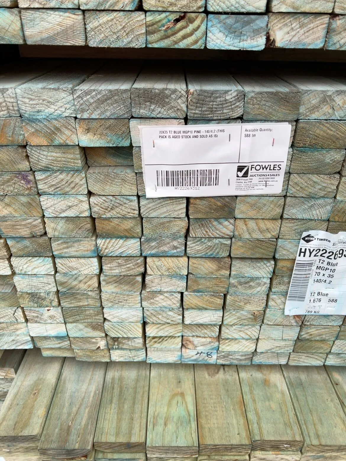 70X35 T2 BLUE MGP10 PINE-140/4.2 (THIS PACK IS AGED STOCK AND SOLD AS IS) 70X35 T2 BLUE MGP10 PINE-140/4.2 (THIS PACK IS AGED STOCK AND SOLD AS IS)