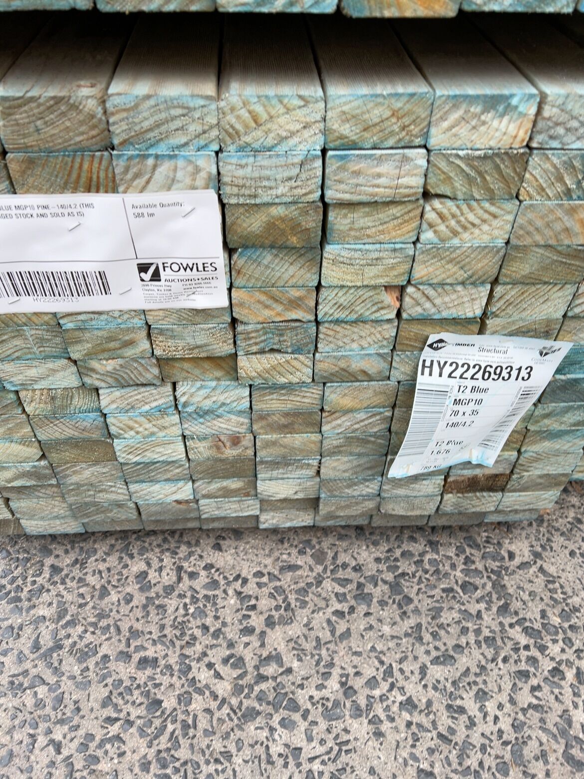 70X35 T2 BLUE MGP10 PINE-140/4.2 (THIS PACK IS AGED STOCK AND SOLD AS IS) 70X35 T2 BLUE MGP10 PINE-140/4.2 (THIS PACK IS AGED STOCK AND SOLD AS IS)