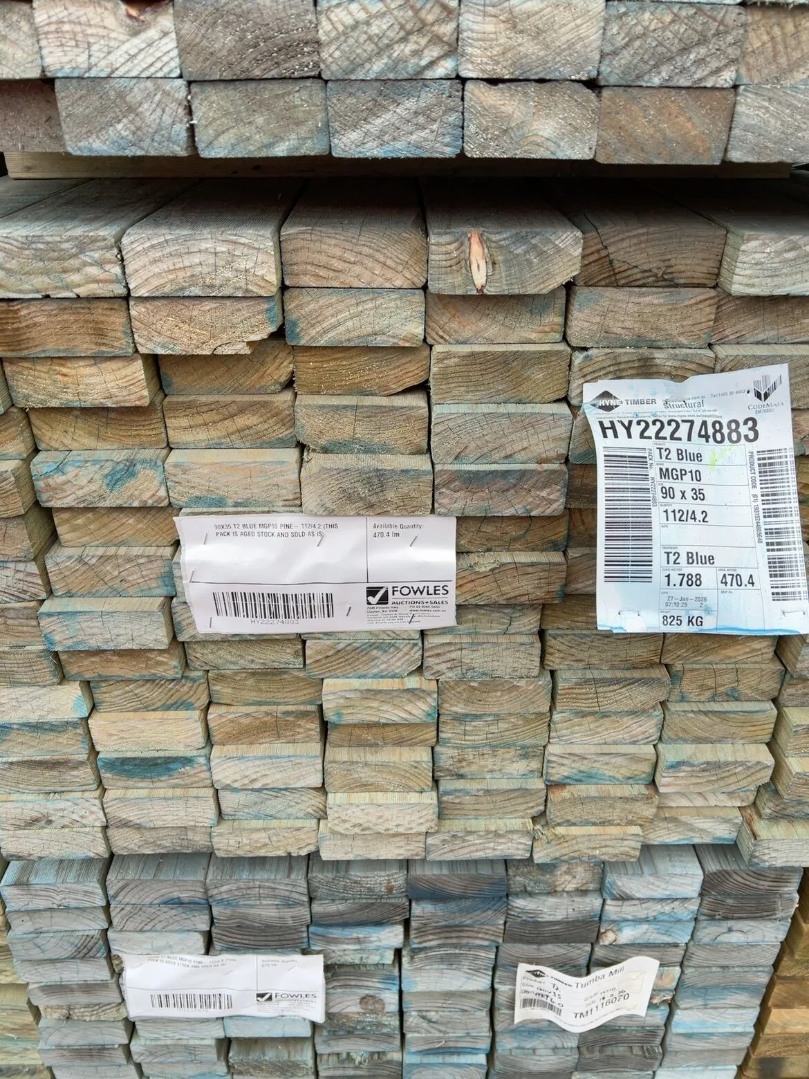 90X35 T2 BLUE MGP10 PINE- 112/4.2 (THIS PACK IS AGED STOCK AND SOLD AS IS) 90X35 T2 BLUE MGP10 PINE- 112/4.2 (THIS PACK IS AGED STOCK AND SOLD AS IS)