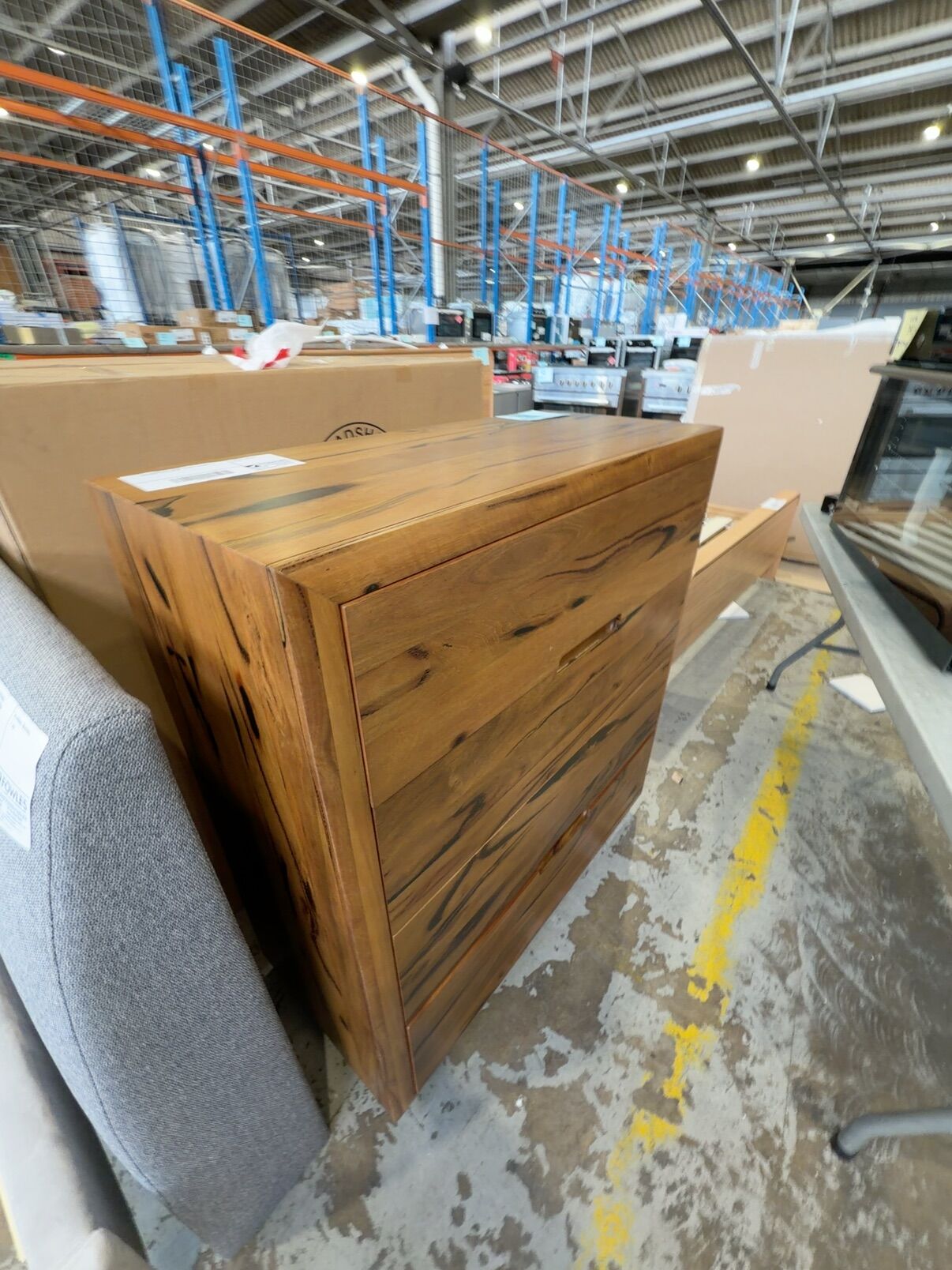 NEW KIMBERLEY MARRI TIMBER TALLBOY, 5 DRAWERS SOLD AS IS NEW KIMBERLEY MARRI TIMBER TALLBOY, 5 DRAWERS SOLD AS IS