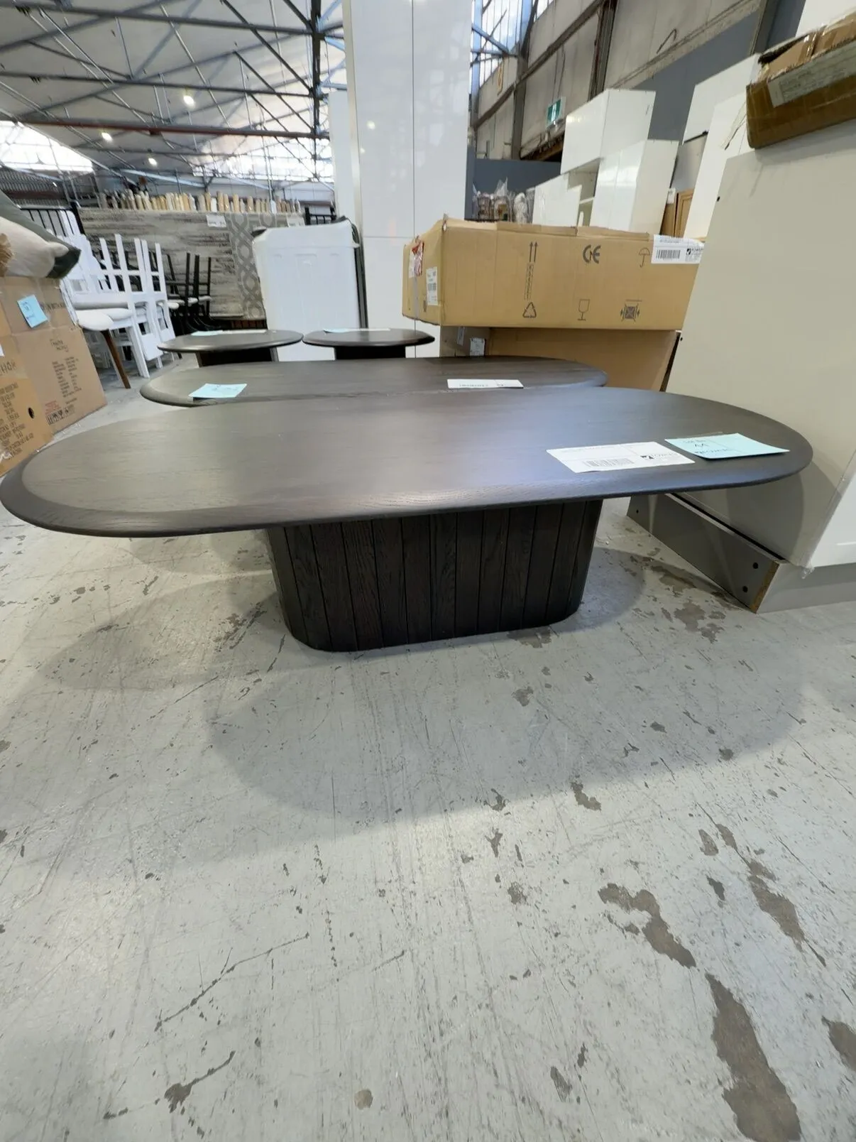EX DISPLAY CLAIRE JAPAN BLACK OAK COFFEE TABLE, SOLD AS IS EX DISPLAY CLAIRE JAPAN BLACK OAK COFFEE TABLE, SOLD AS IS