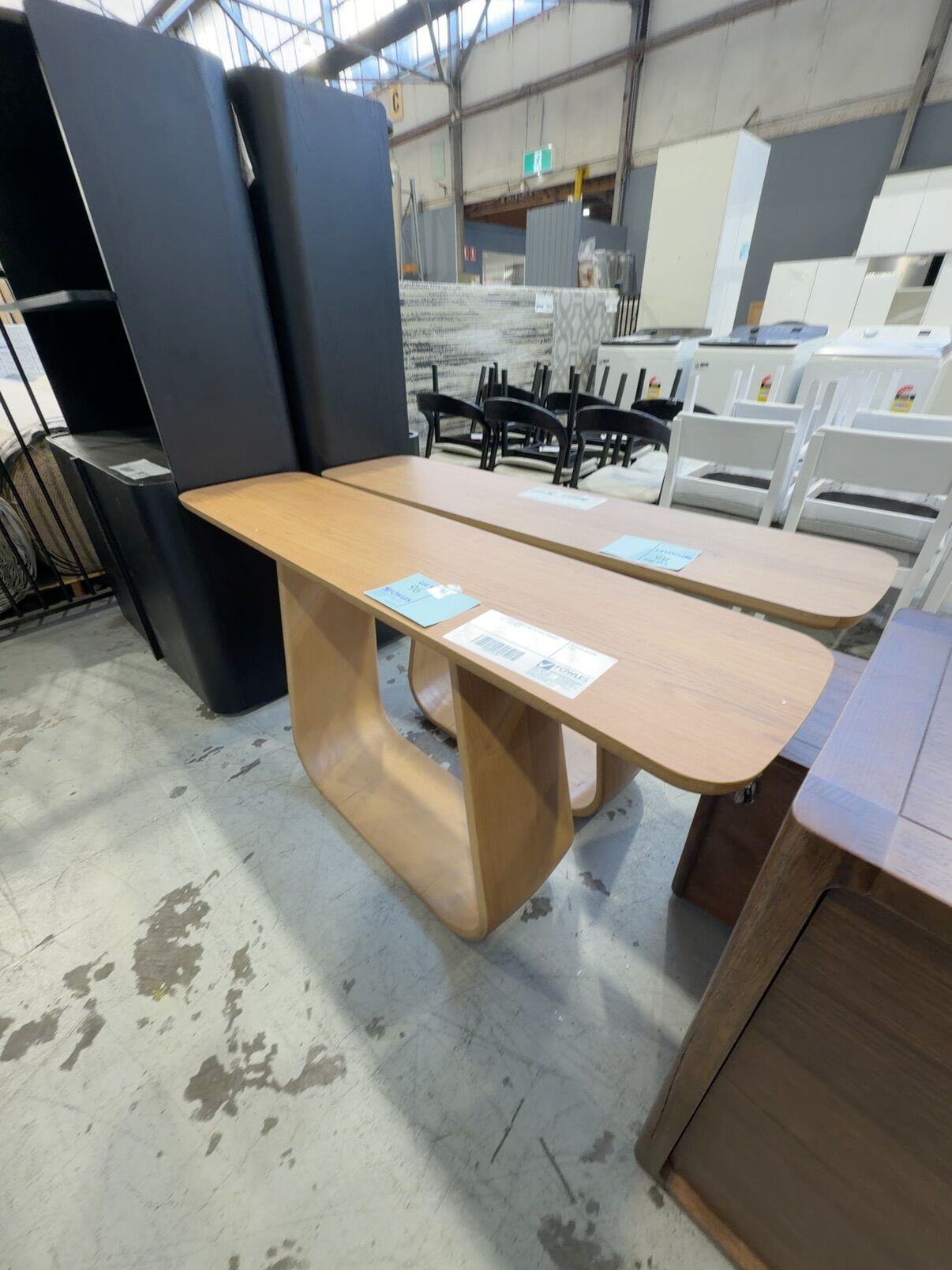 EX DISPLAY LAMBERT OAK NATURAL CONSOLE TABLE, SOLD AS IS EX DISPLAY LAMBERT OAK NATURAL CONSOLE TABLE, SOLD AS IS