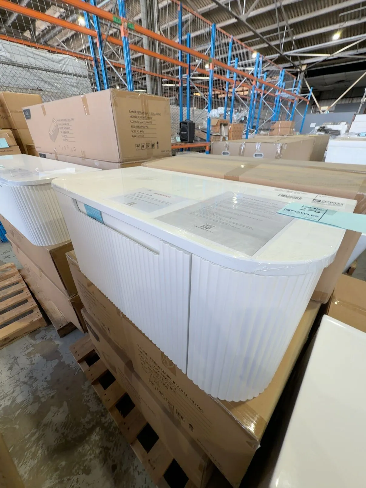 NEW AULIC PETRA MARK 11 900MM WALL HUNG VANITY, CURVED V GROOVE CABINET WITH PURE FLAT STONE TOP, RRP$1899 CAWH402-900-ST56FT NEW AULIC PETRA MARK 11 900MM WALL HUNG VANITY, CURVED V GROOVE CABINET WITH PURE FLAT STONE TOP, RRP$1899 CAWH402-900-ST56FT