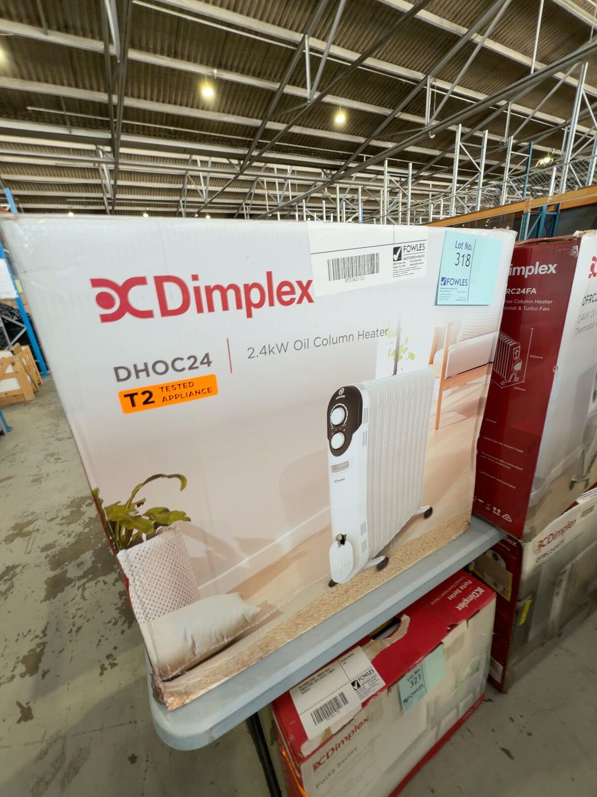 BOX DAMAGE STOCK - DIMPLEX DHOC24, 2.4KW OIL COLUMN HEATER, 3 MONTH WARRANTY BOX DAMAGE STOCK - DIMPLEX DHOC24, 2.4KW OIL COLUMN HEATER, 3 MONTH WARRANTY