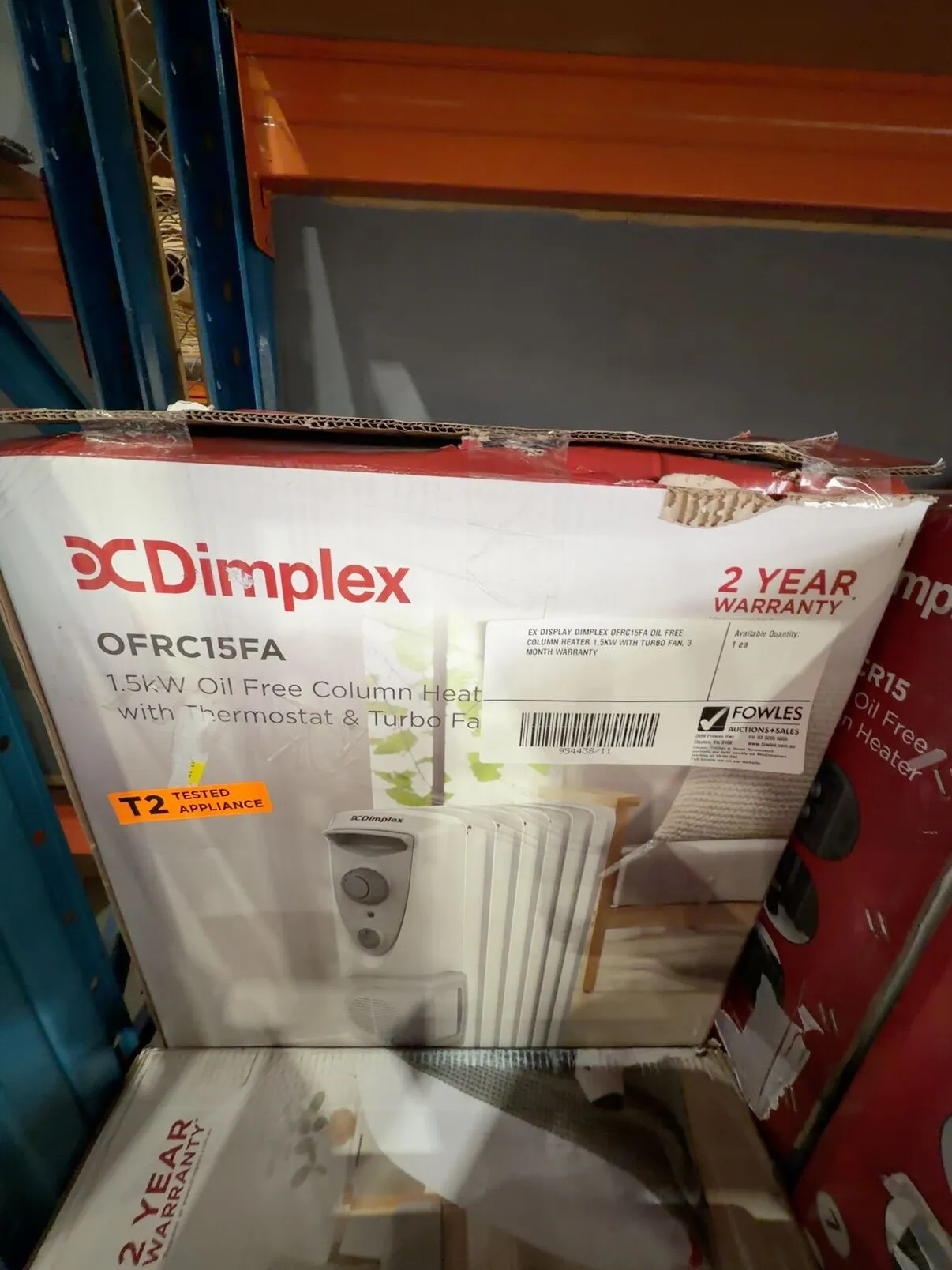 EX DISPLAY DIMPLEX OFRC15FA OIL FREE COLUMN HEATER 1.5KW WITH TURBO FAN, 3 MONTH WARRANTY EX DISPLAY DIMPLEX OFRC15FA OIL FREE COLUMN HEATER 1.5KW WITH TURBO FAN, 3 MONTH WARRANTY