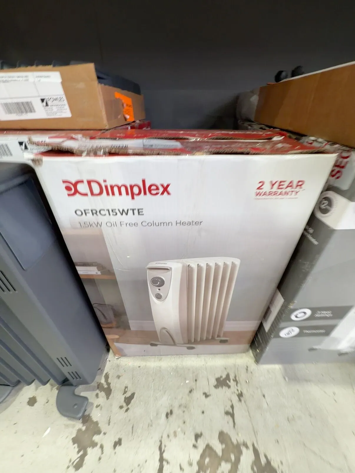 EX DISPLAY DIMPLEX OFRC15WTE OIL FREE COLUMN HEATER 1.5KW WITH THERMOSTA, 3 MONTH WARRANTY EX DISPLAY DIMPLEX OFRC15WTE OIL FREE COLUMN HEATER 1.5KW WITH THERMOSTA, 3 MONTH WARRANTY