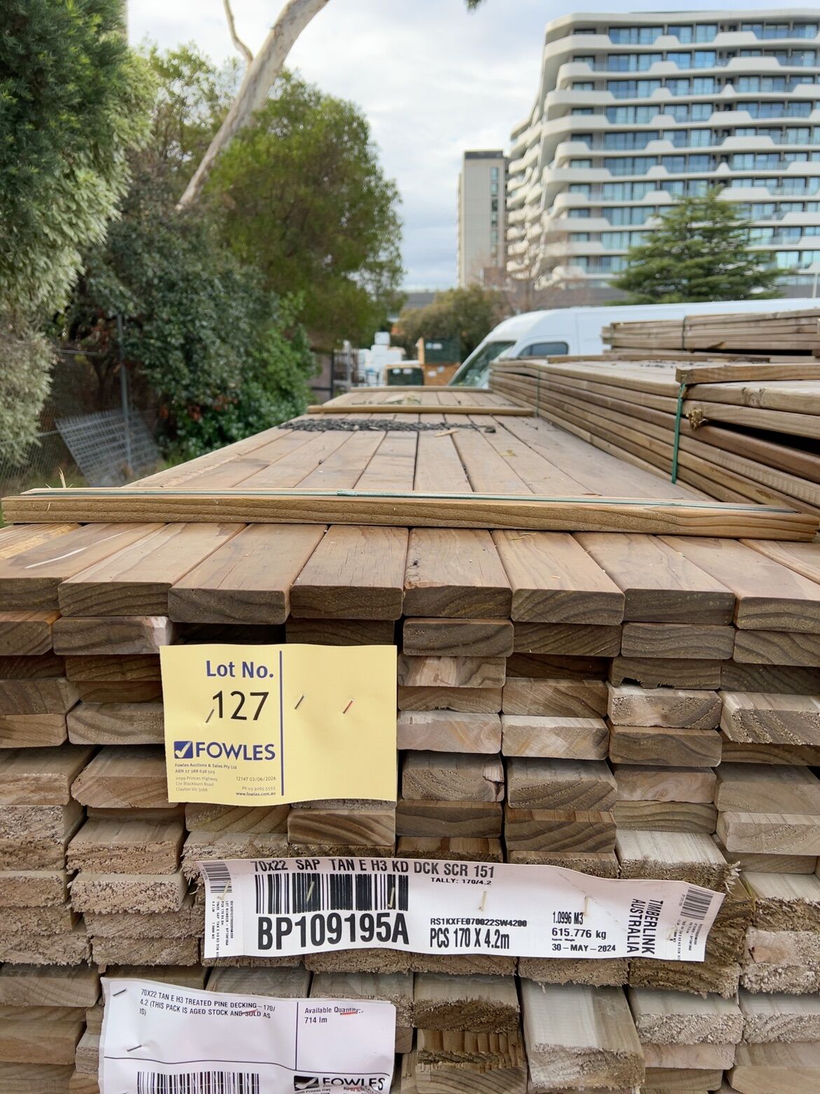 70X22 TAN E H3 TREATED PINE DECKING-170/4.2 (THIS PACK IS AGED STOCK AND SOLD AS IS) 70X22 TAN E H3 TREATED PINE DECKING-170/4.2 (THIS PACK IS AGED STOCK AND SOLD AS IS)