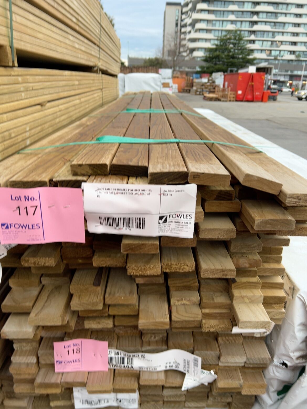 70X22 TAN E H3 TREATED PINE DECKING-170/3.9 (THIS PACK IS AGED STOCK AND SOLD AS IS) 70X22 TAN E H3 TREATED PINE DECKING-170/3.9 (THIS PACK IS AGED STOCK AND SOLD AS IS)