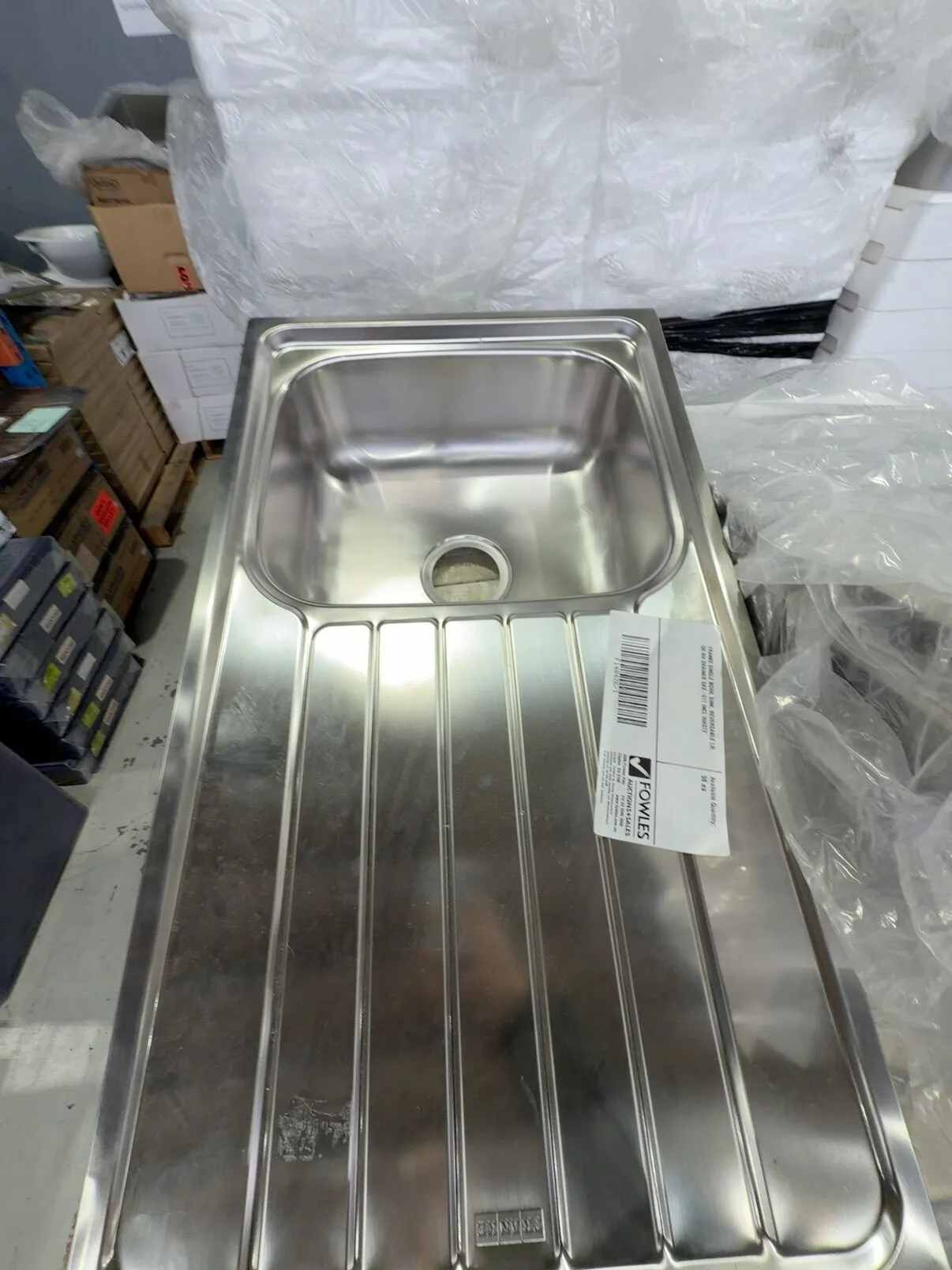 FRANKE SINGLE BOWL SINK, REVERSABLE LH OR RH DRAINER SKX-611 INCL WASTE FRANKE SINGLE BOWL SINK, REVERSABLE LH OR RH DRAINER SKX-611 INCL WASTE