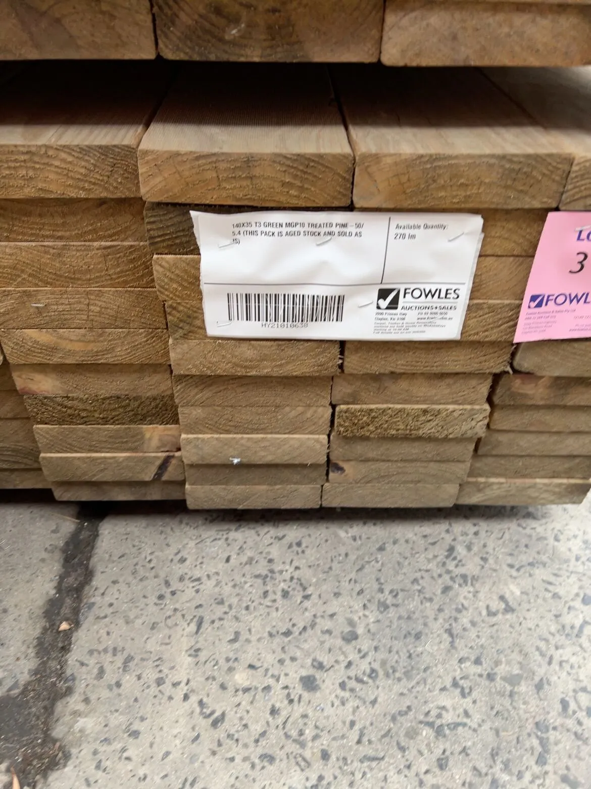 140X35 T3 GREEN MGP10 TREATED PINE-50/5.4 (THIS PACK IS AGED STOCK AND SOLD AS IS) 140X35 T3 GREEN MGP10 TREATED PINE-50/5.4 (THIS PACK IS AGED STOCK AND SOLD AS IS)